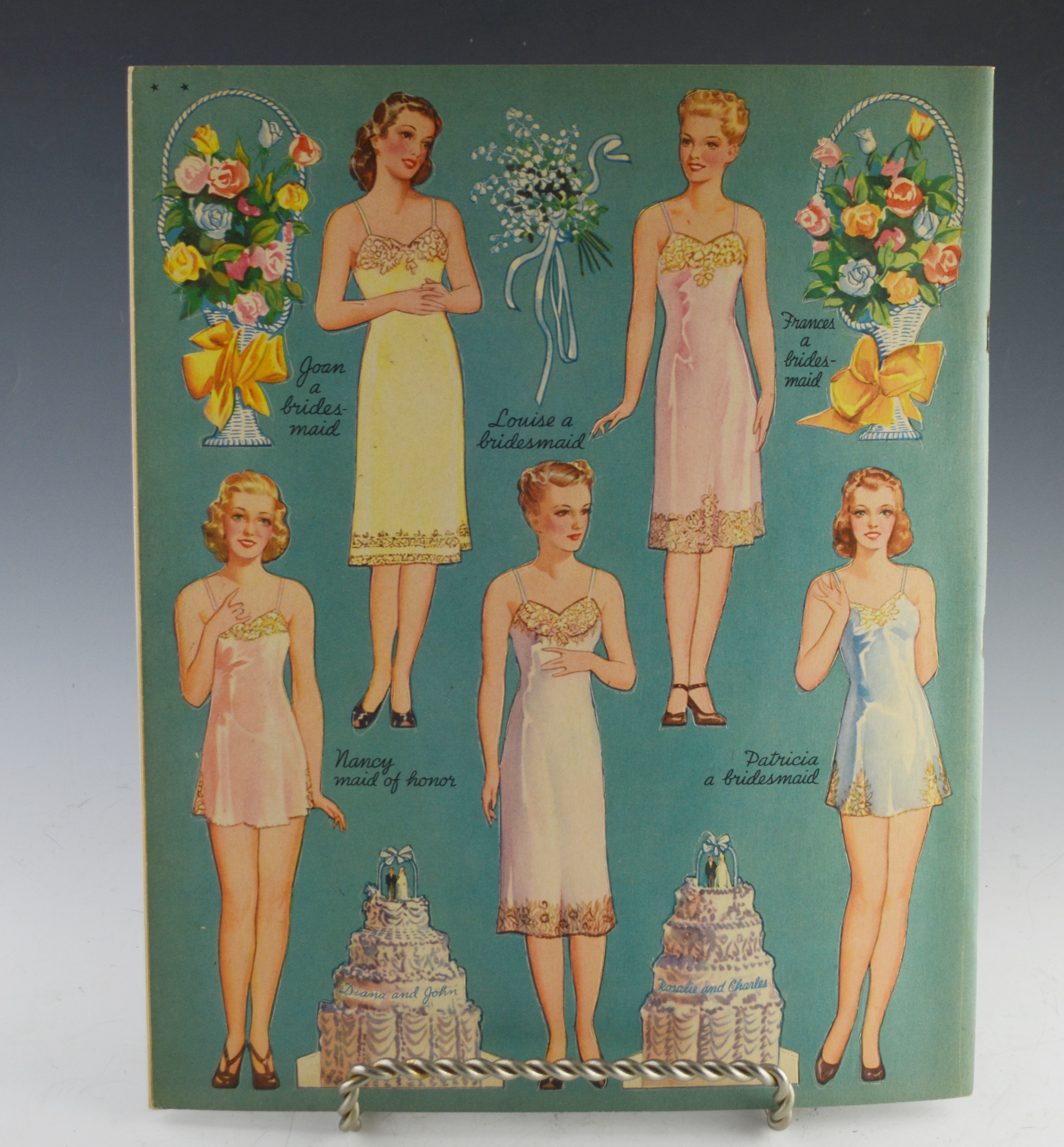 Vintage Uncut 1939 "Double Wedding" Paper Doll Book