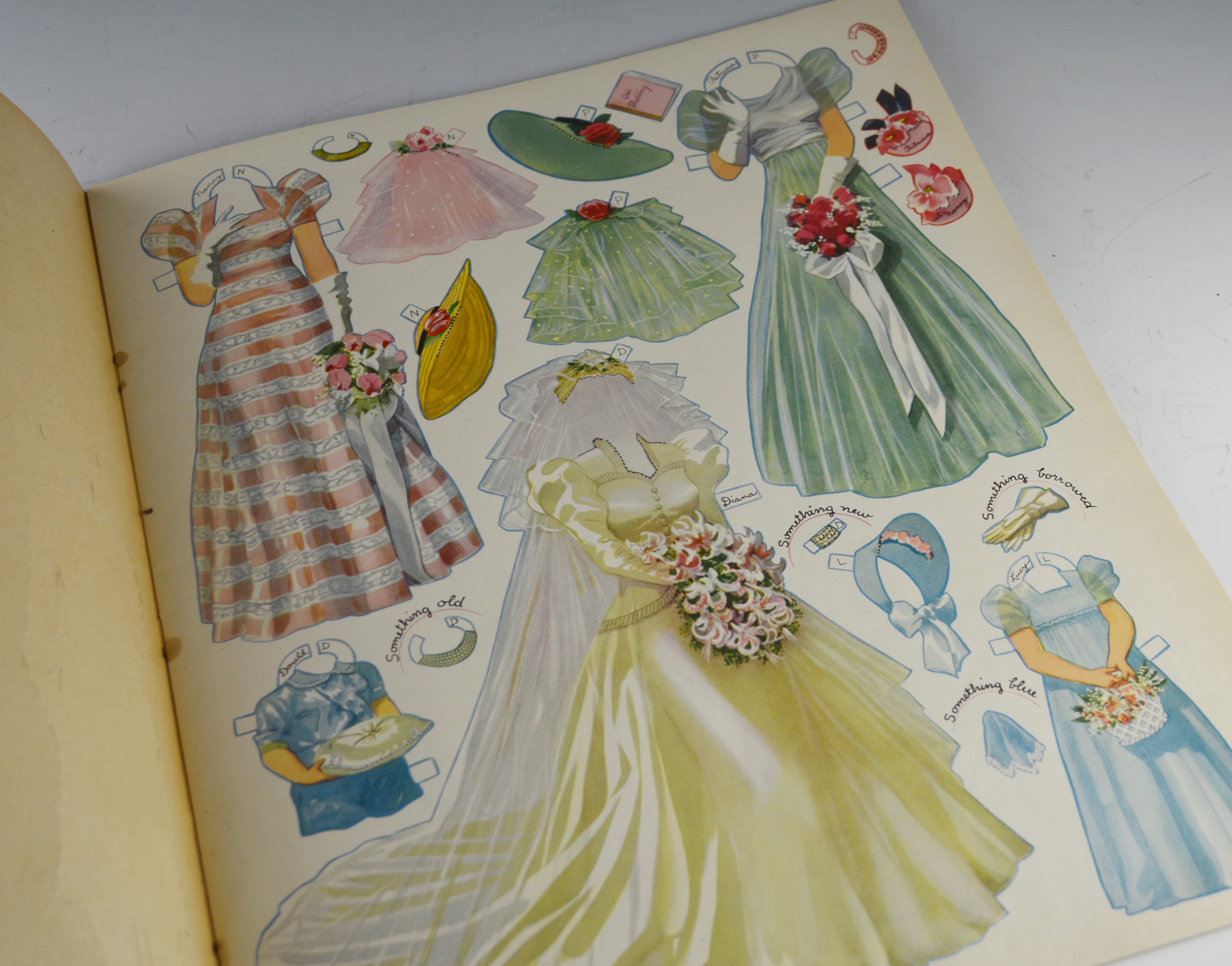 Vintage Uncut 1939 "Double Wedding" Paper Doll Book