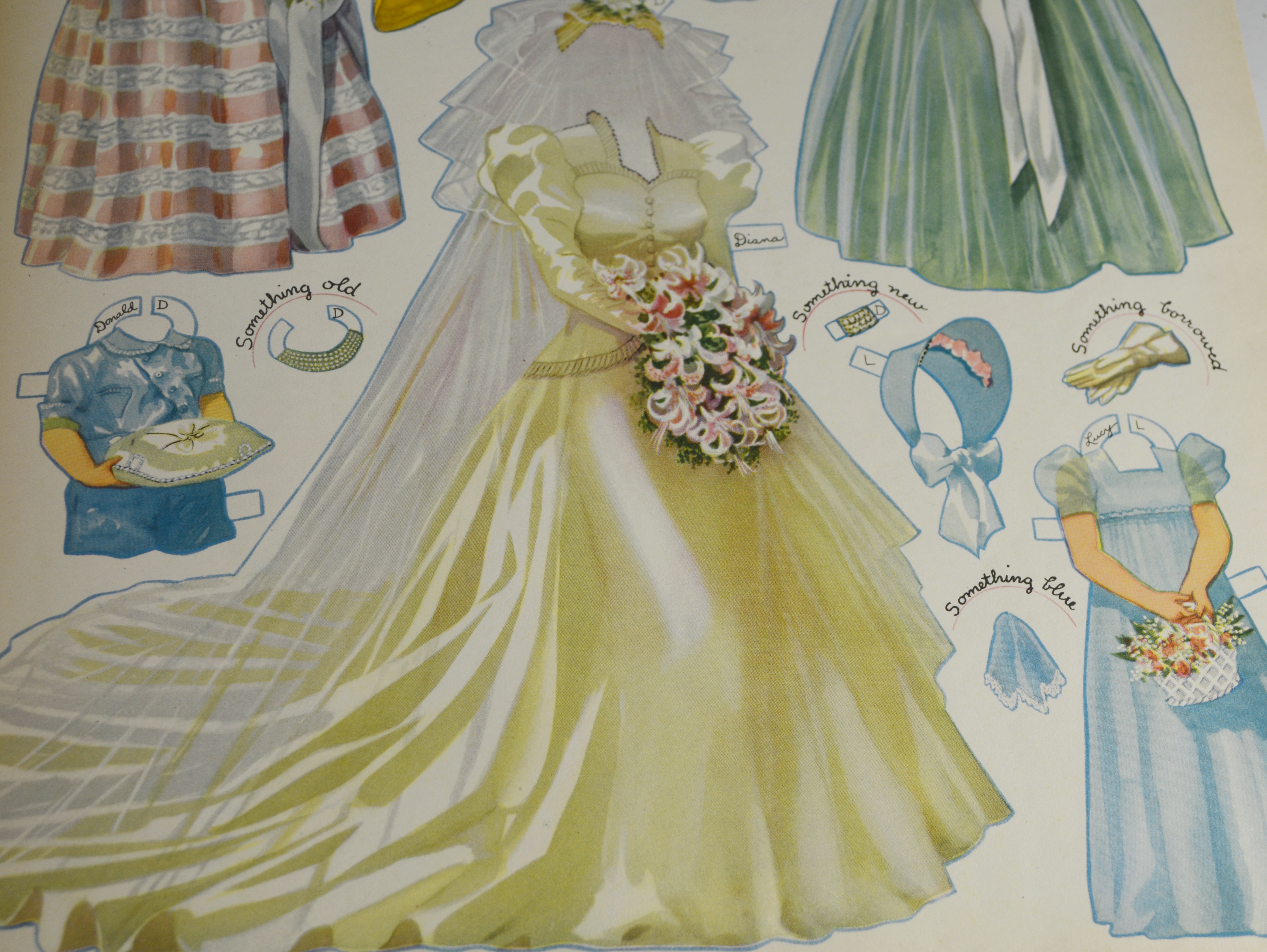 Vintage Uncut 1939 "Double Wedding" Paper Doll Book