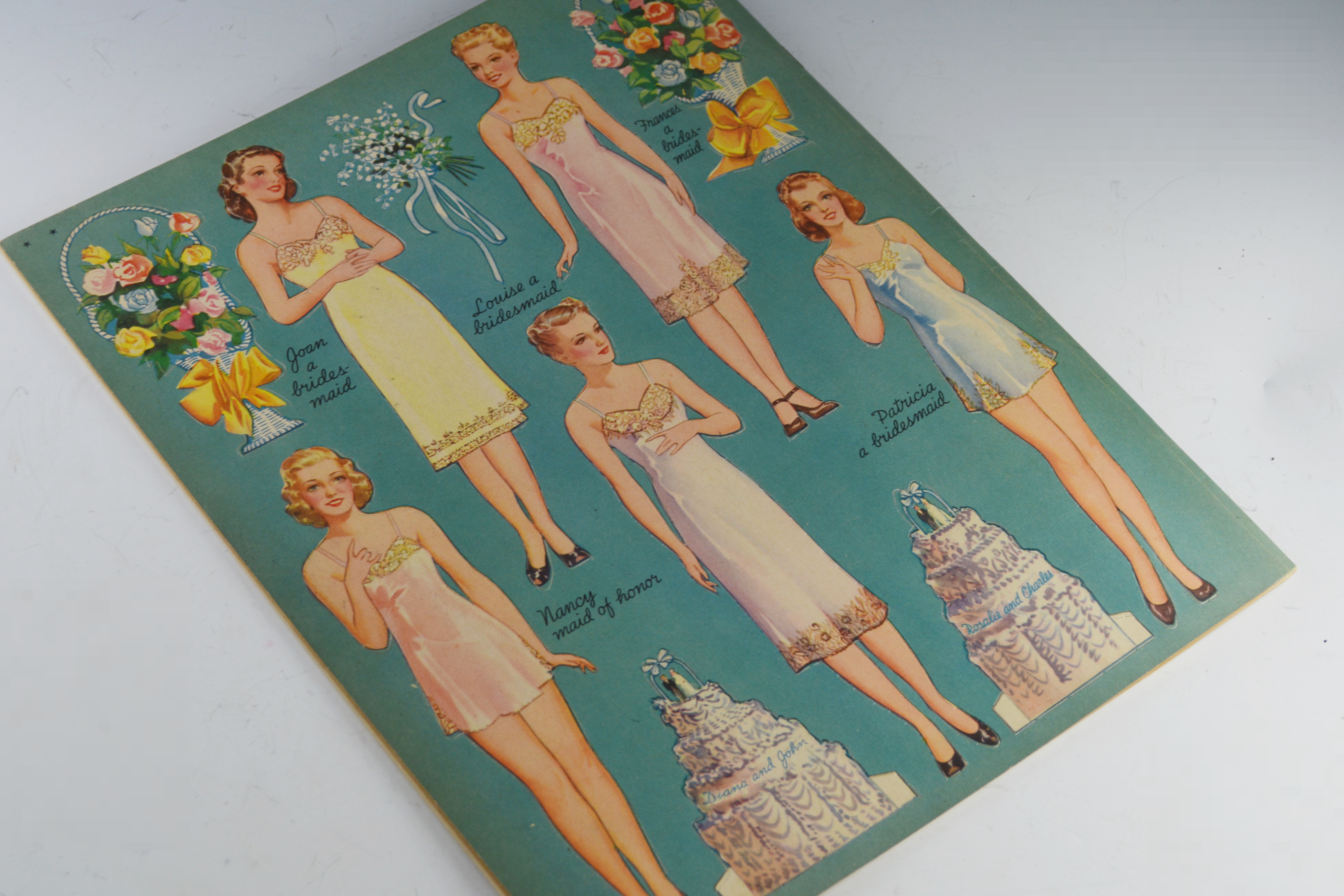 Vintage Uncut 1939 "Double Wedding" Paper Doll Book