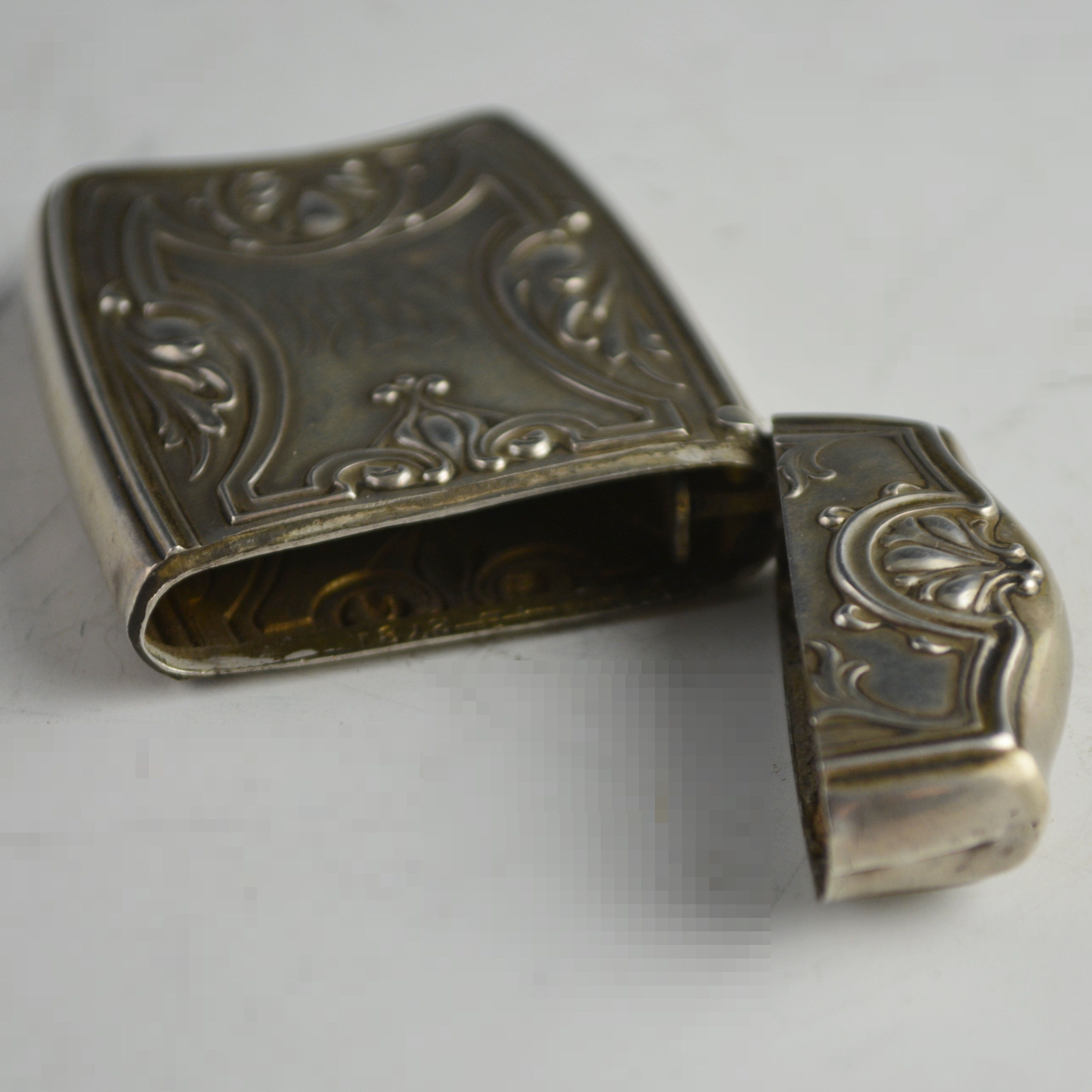 Art Nouveau Sterling Silver Match Safe by R. Blackinton & Company