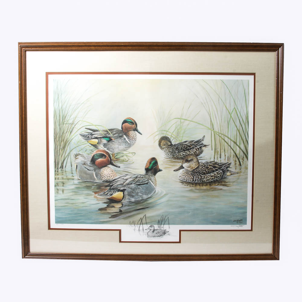 Jim Foote Limited Edition Offset Lithograph With Drawing