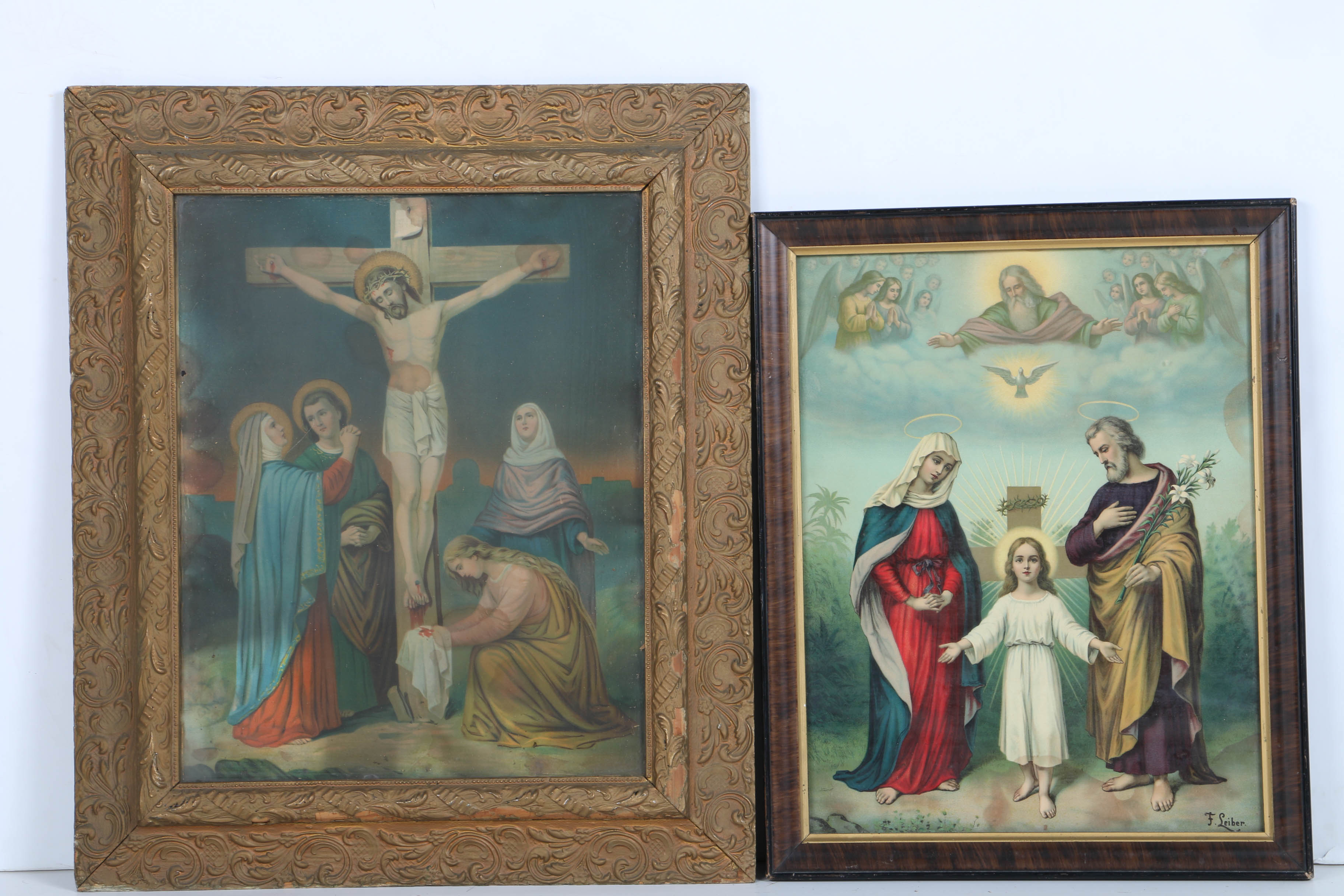 Antique Religious Chromolithographs After Fridolin Lieber