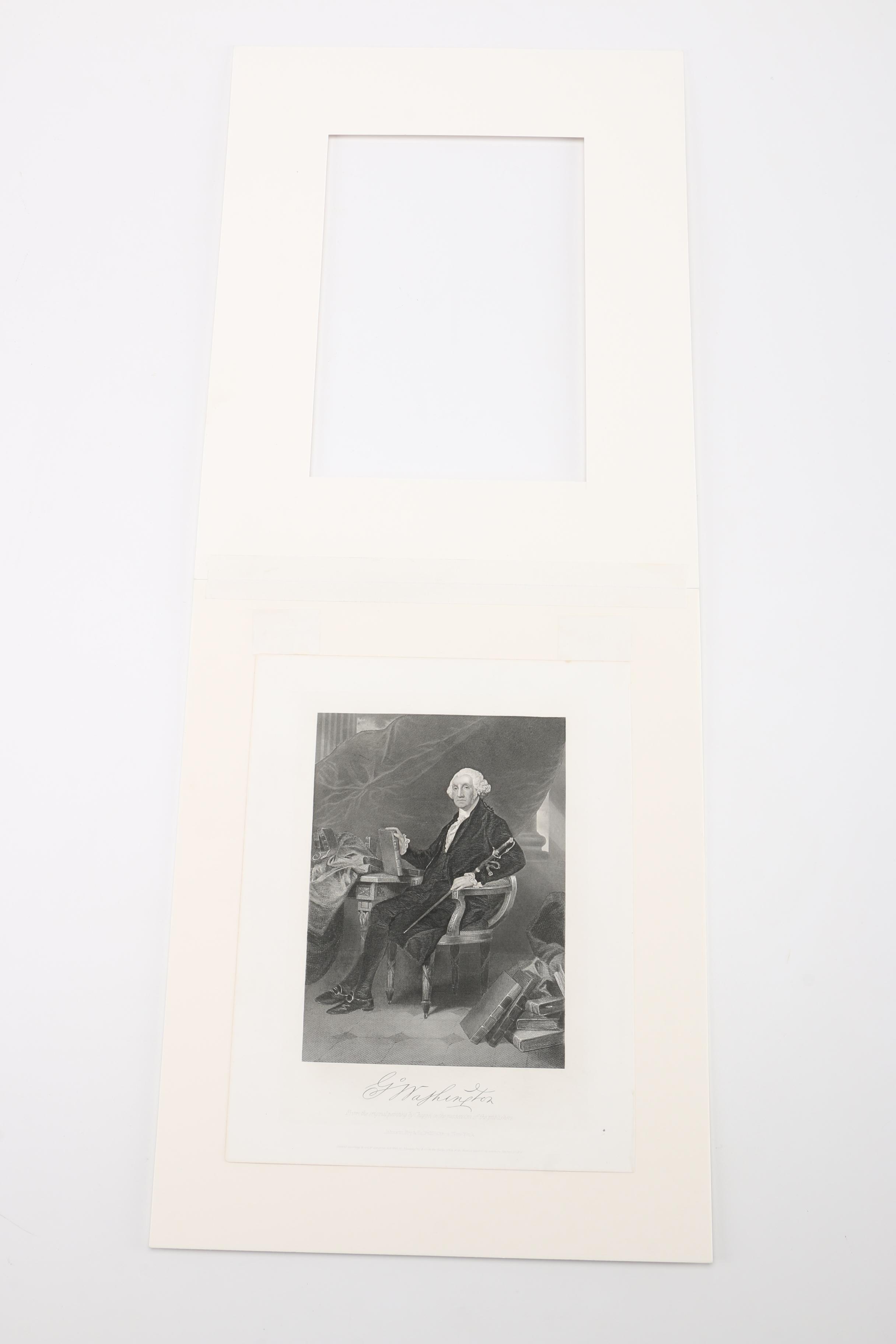 After Alonzo Chappel Lithograph of George Washington