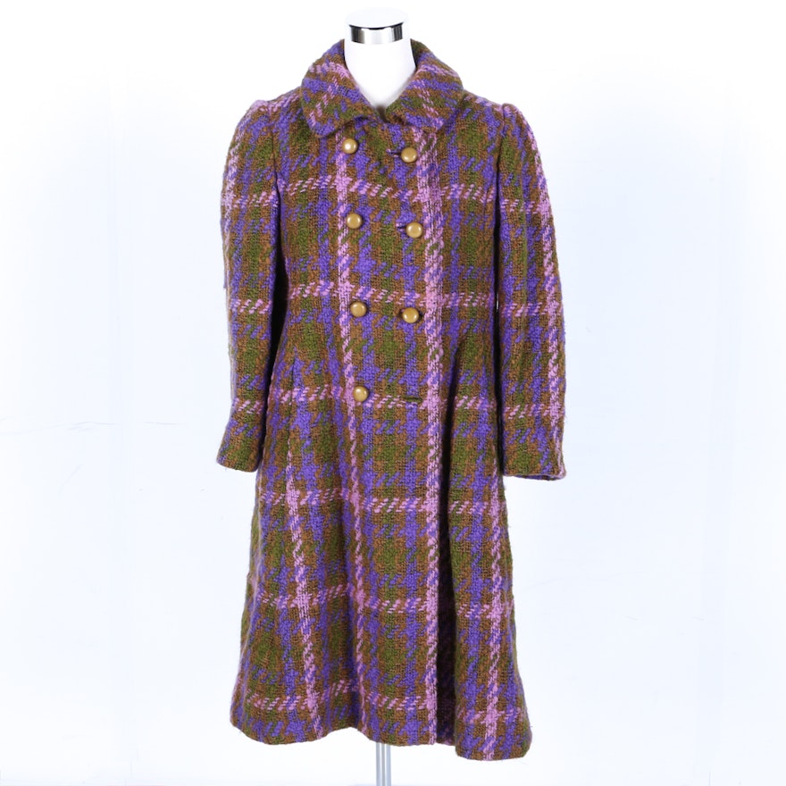 Women's Vintage Marshall Field & Company Wool Plaid Coat