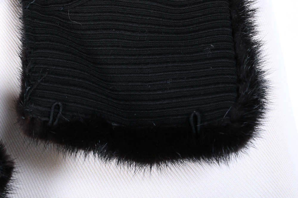 Black Mink Fur Collar