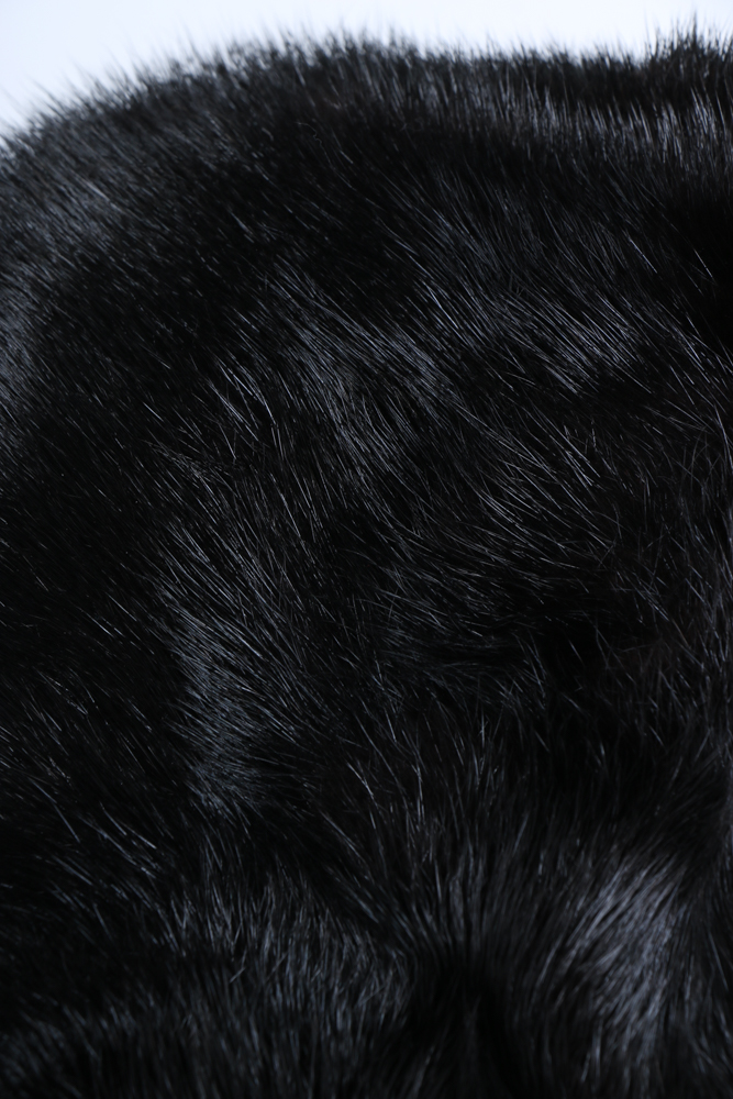 Black Mink Fur Collar