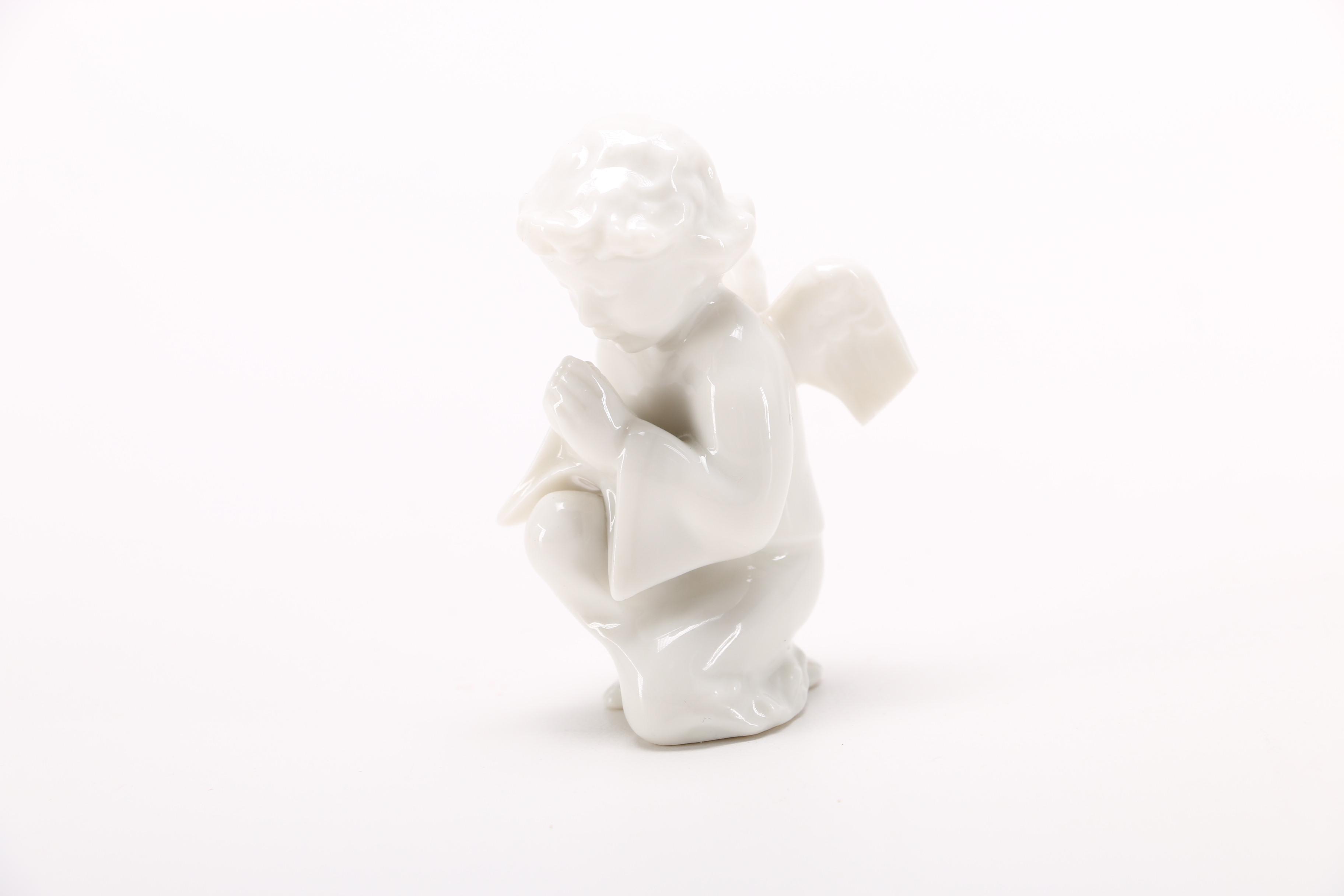 Group of German White Porcelain Angel Figurines