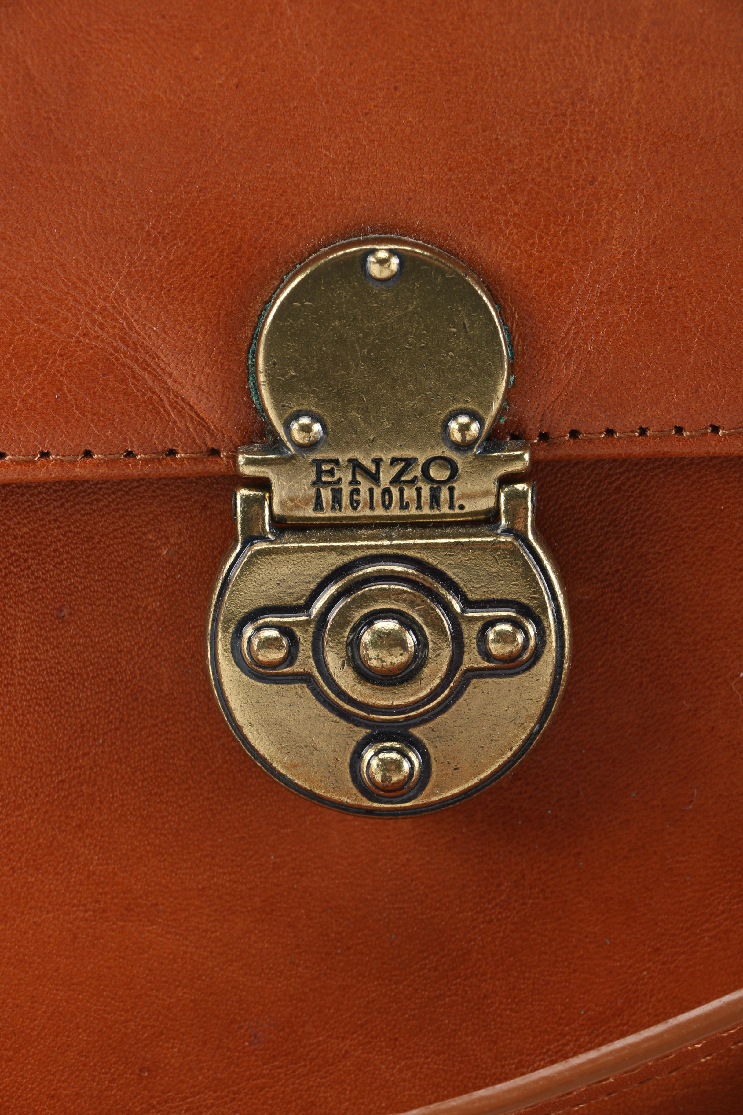 Enzo Angiolini Light Brown Leather Shoulder Bag