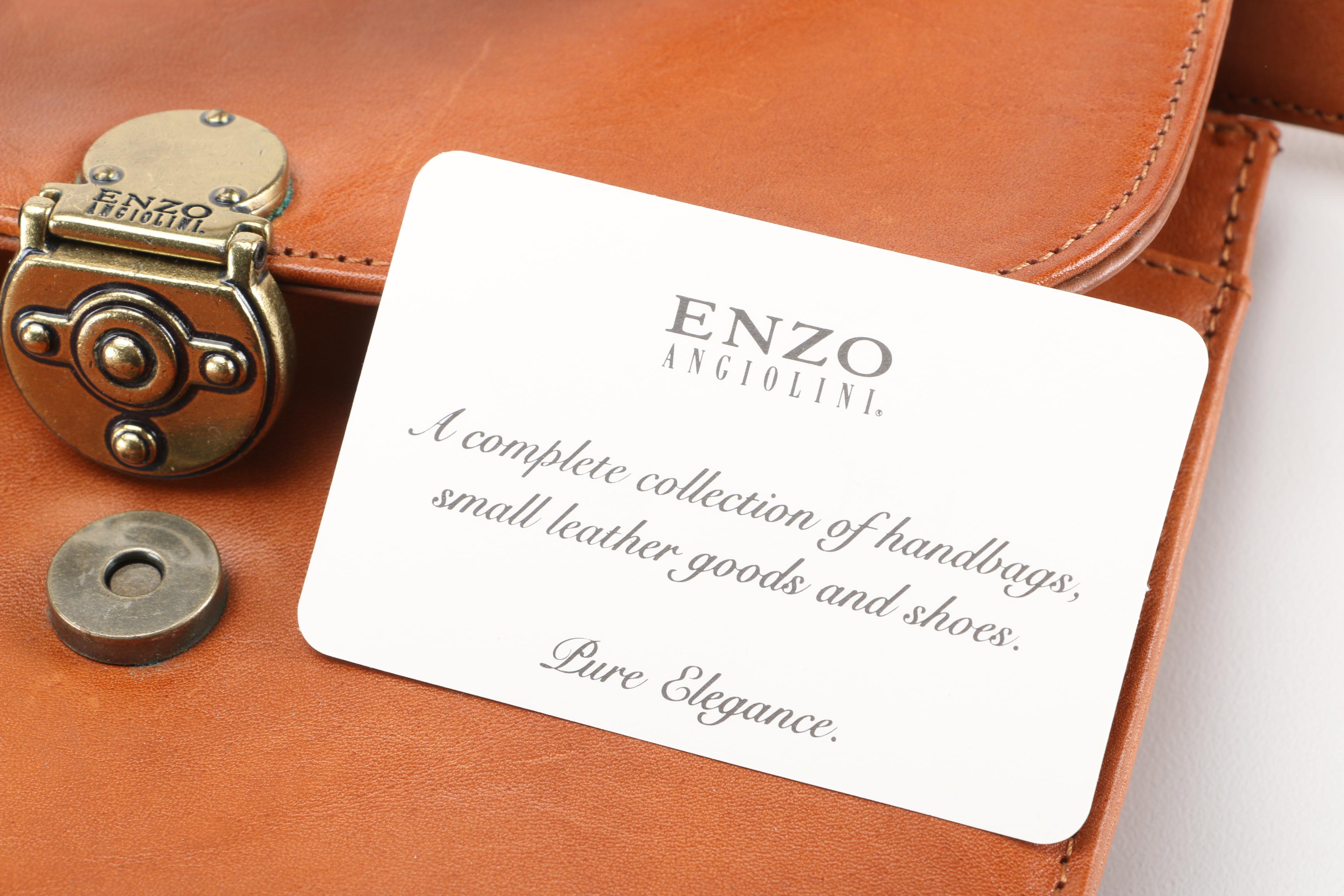 Enzo Angiolini Light Brown Leather Shoulder Bag