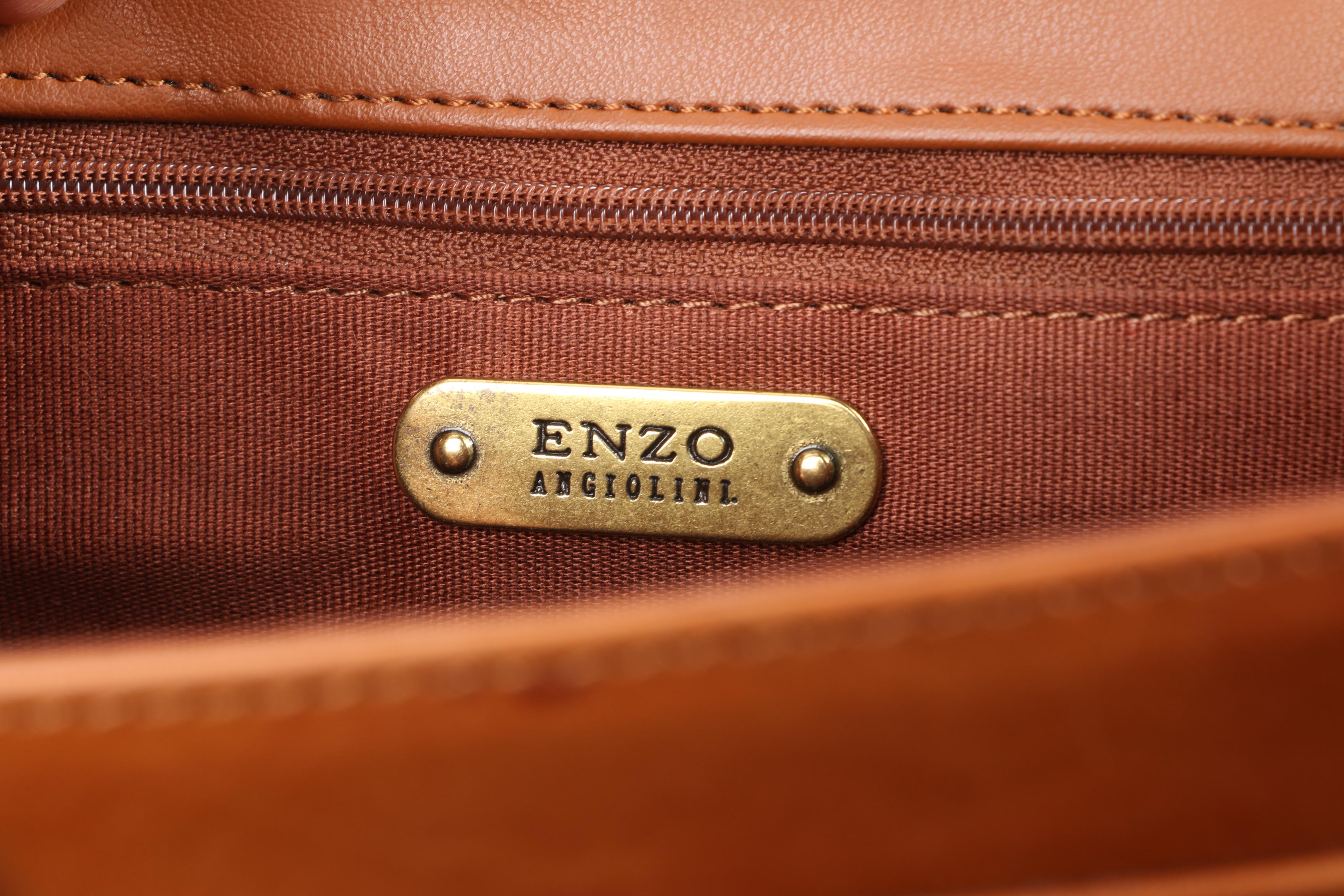 Enzo Angiolini Light Brown Leather Shoulder Bag