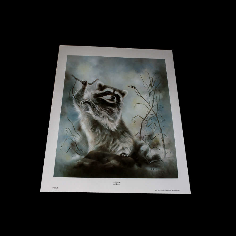 After Betty Allison Offset Lithograph "Night Song"
