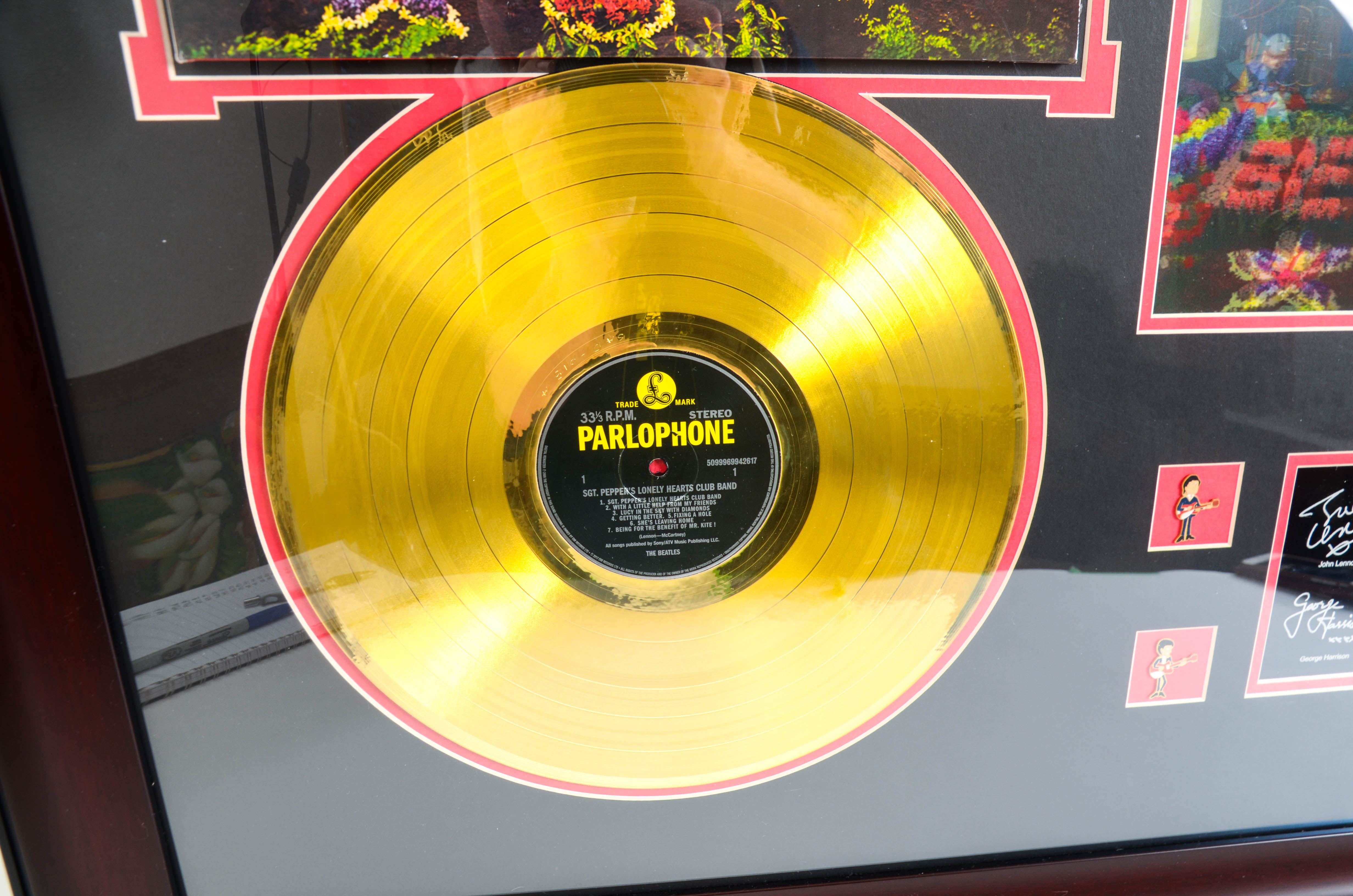 Legends of Art The Beatles 'Sgt. Pepper'  LP Memorabilia Plaque