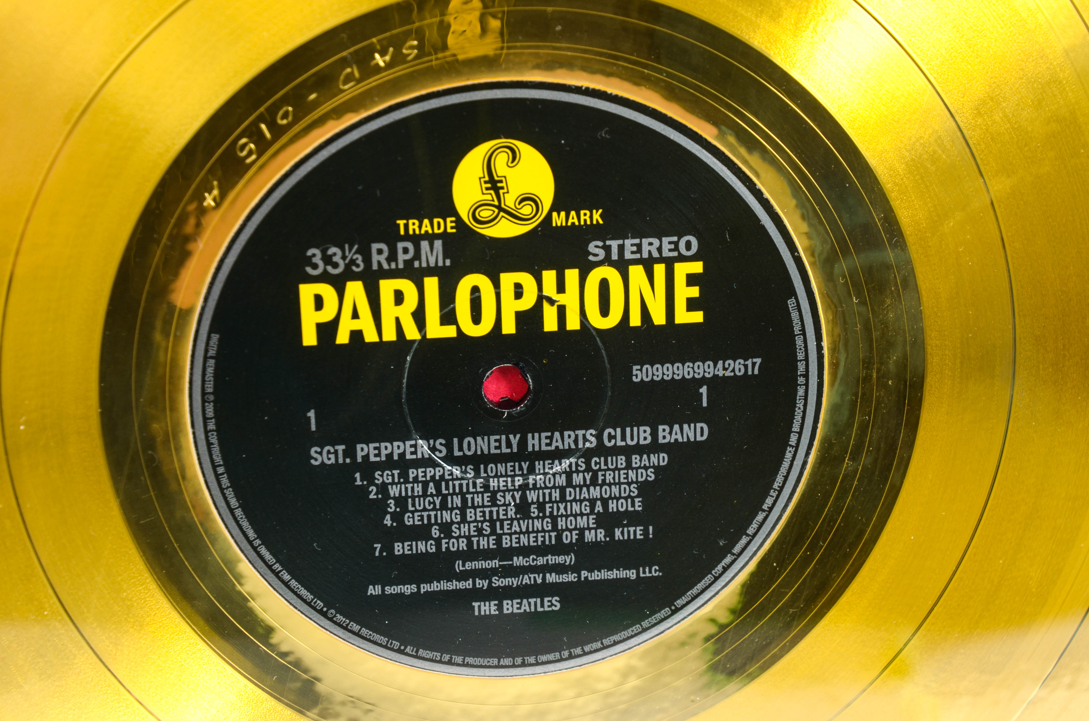 Legends of Art The Beatles 'Sgt. Pepper'  LP Memorabilia Plaque