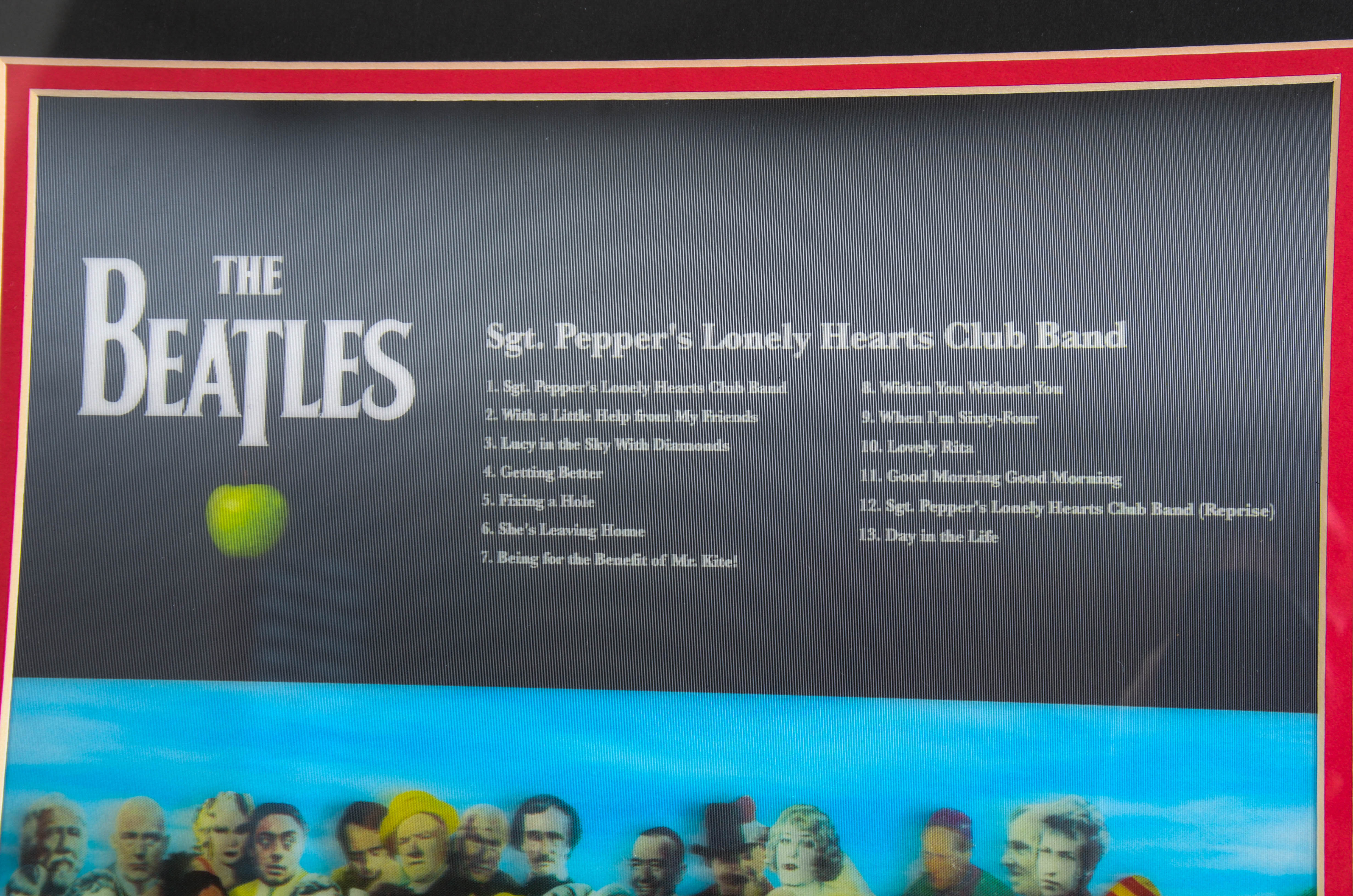 Legends of Art The Beatles 'Sgt. Pepper'  LP Memorabilia Plaque