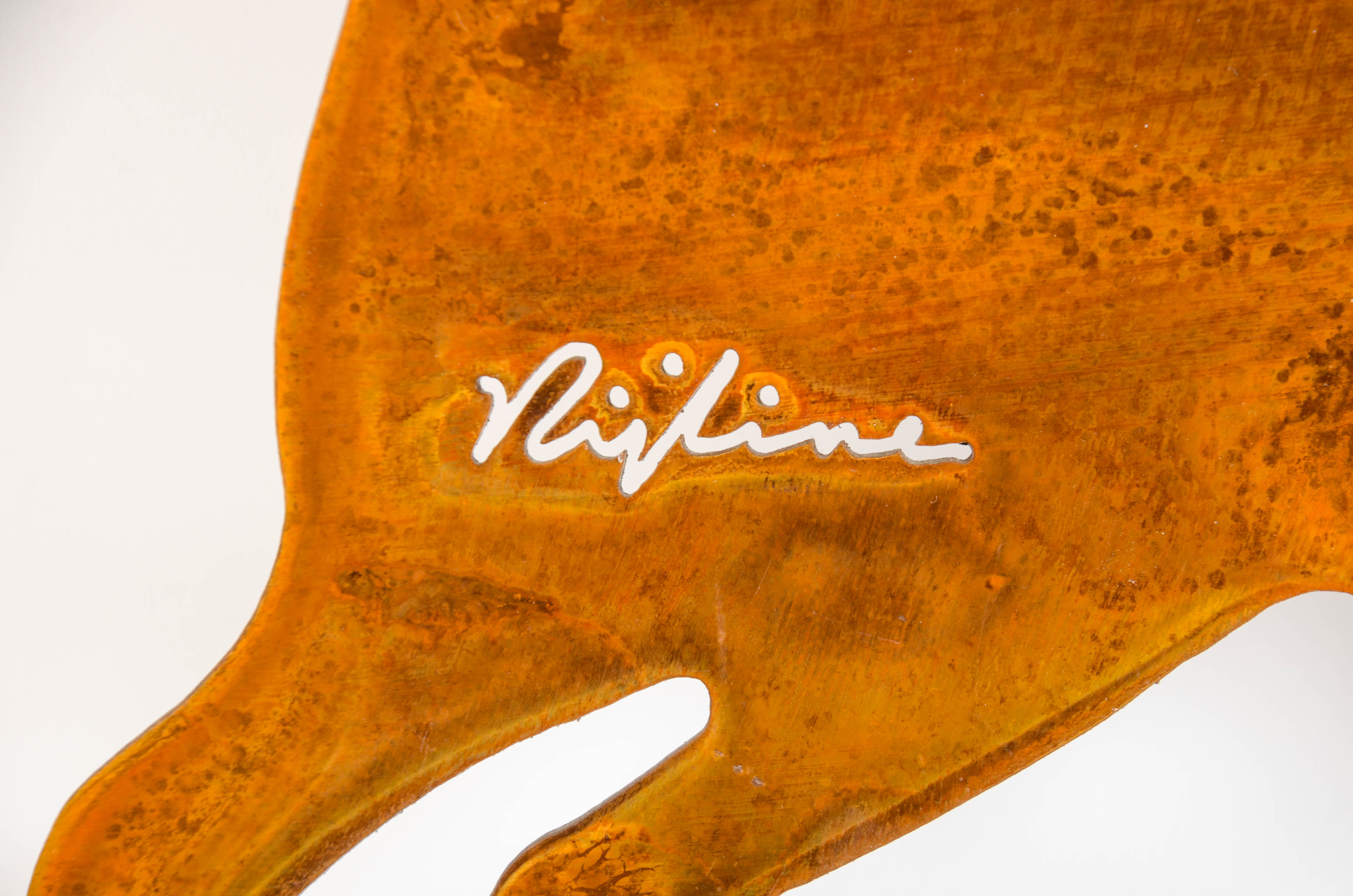 Rijline Metal Art Buffalo Sculpture