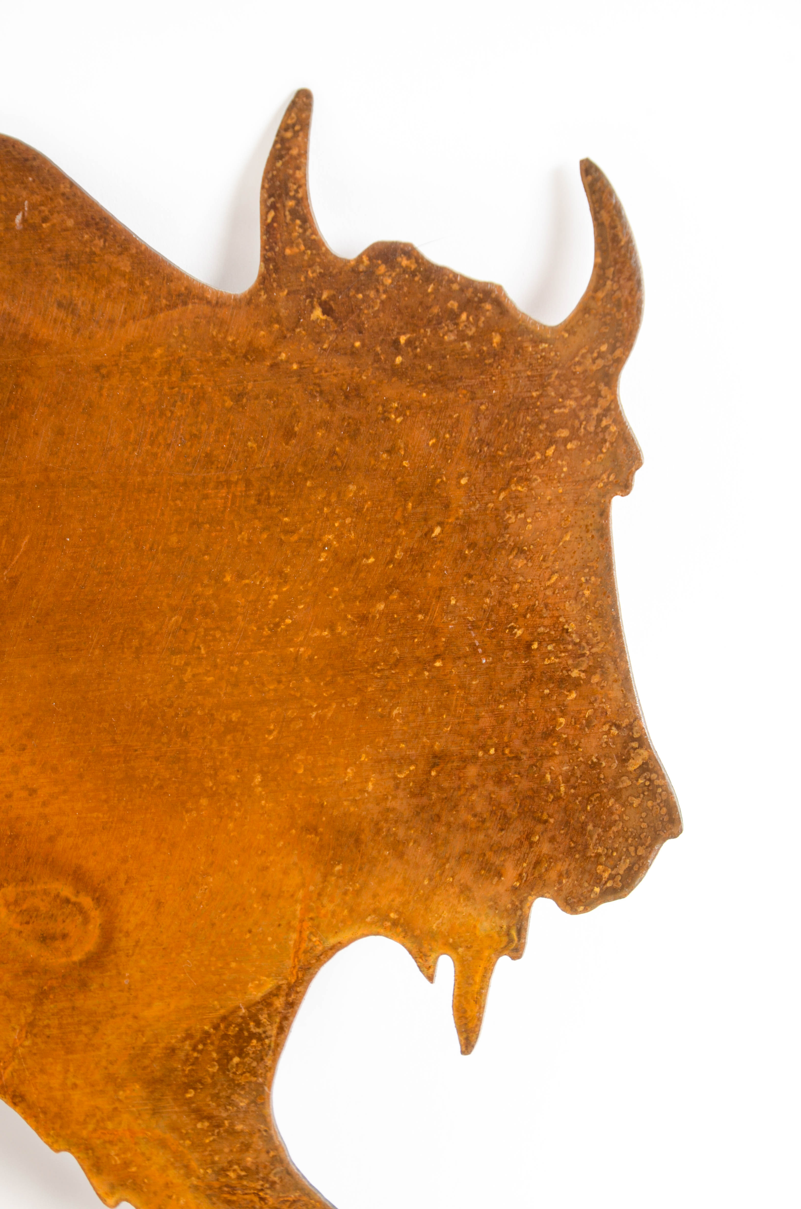 Rijline Metal Art Buffalo Sculpture