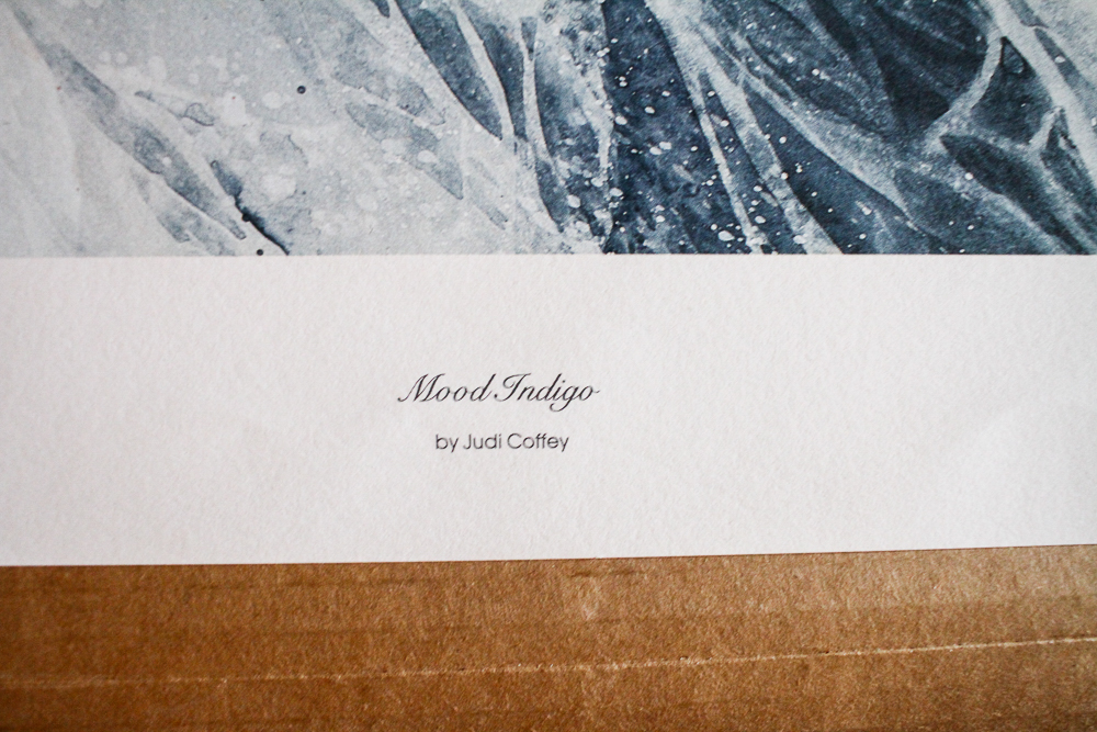 After Judi Coffey Offset Lithograph "Mood Indigo"