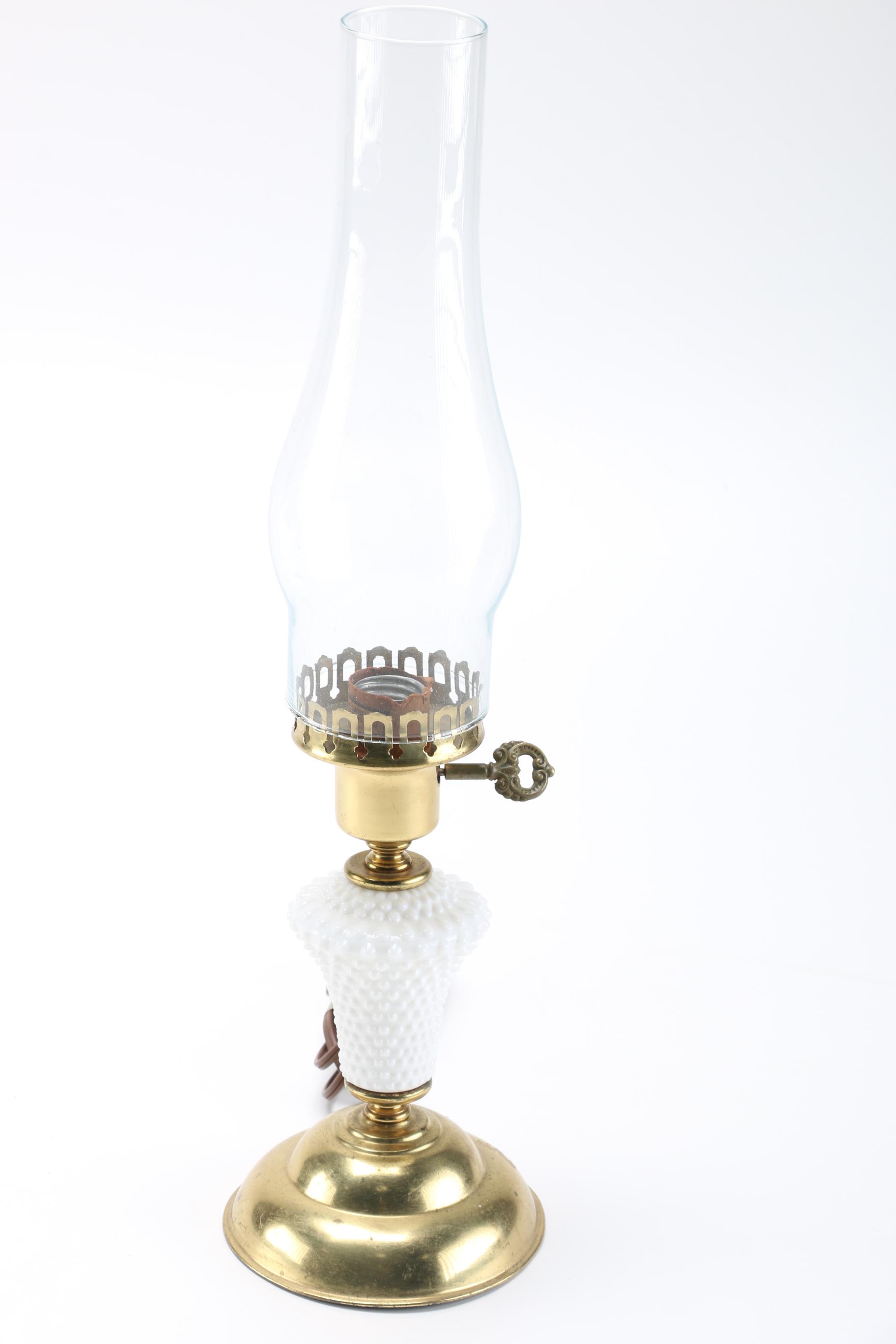 Lamps Including Milk Glass "Hobnail" Lamp