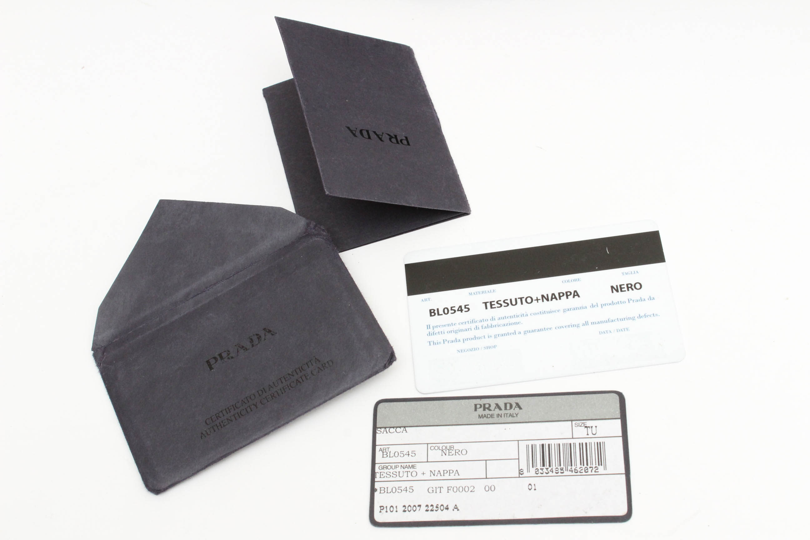 Prada Black Tessuto Nylon Leather Ruffle  Handbag