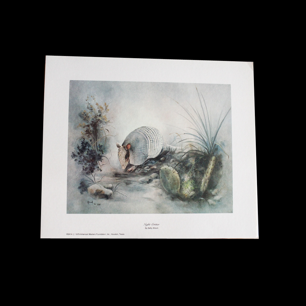 1979 After Betty Allison Offset Lithograph "Night Critter"