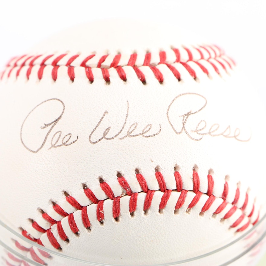 Pee Wee Reese Signed Baseball