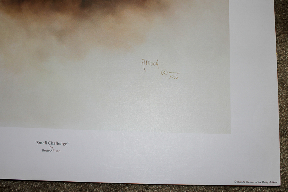 After Betty Allison Offset Lithograph "Small Challenge"