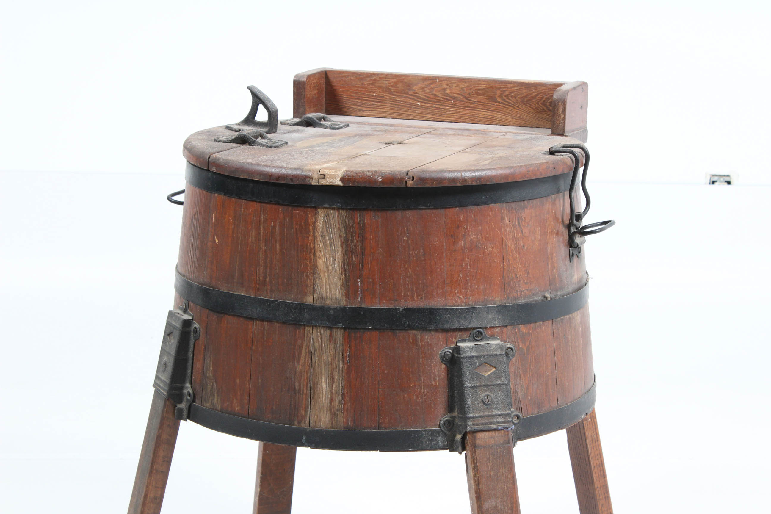 Antique Wooden Wash Tub on Stand