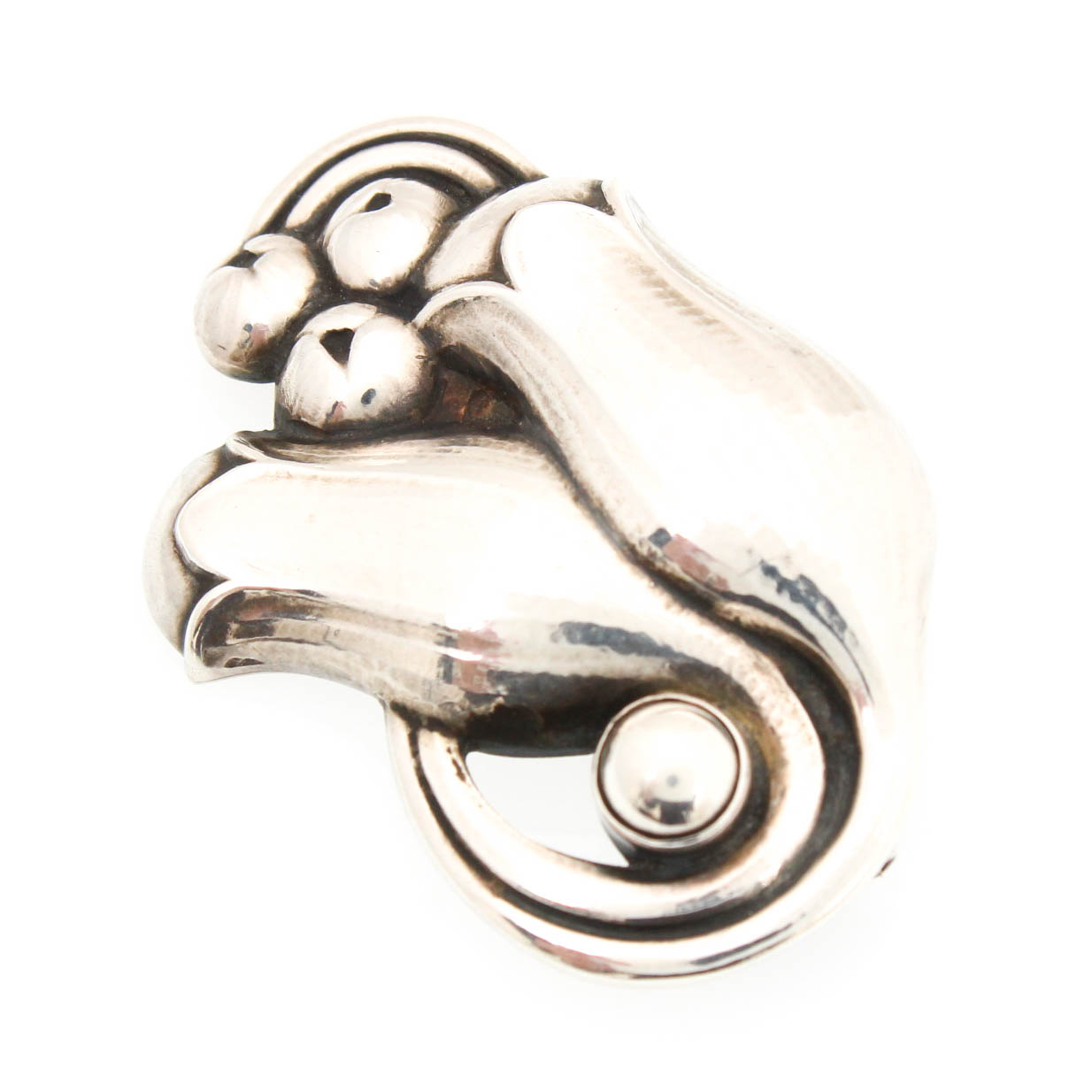 Georg Jensen Sterling Silver Lotus Brooch