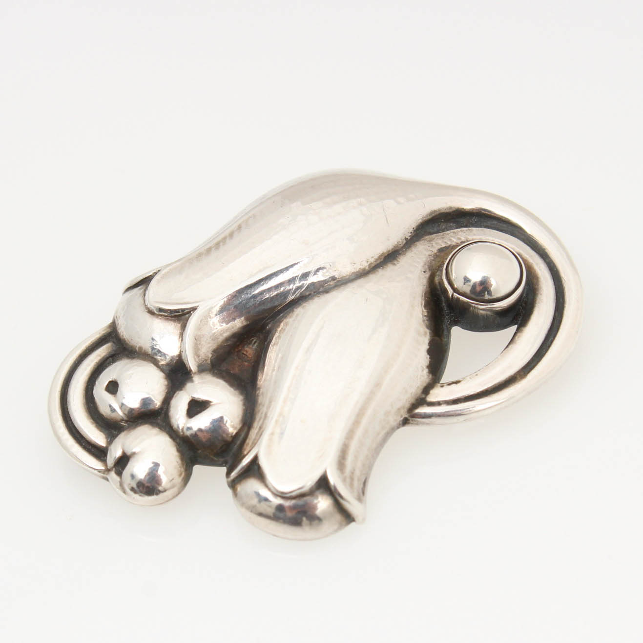 Georg Jensen Sterling Silver Lotus Brooch