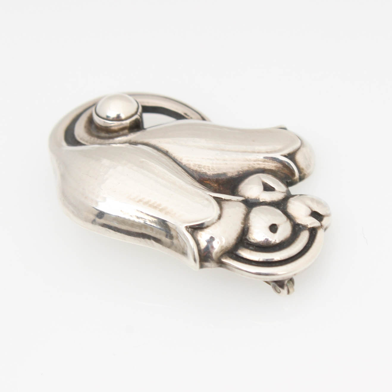 Georg Jensen Sterling Silver Lotus Brooch