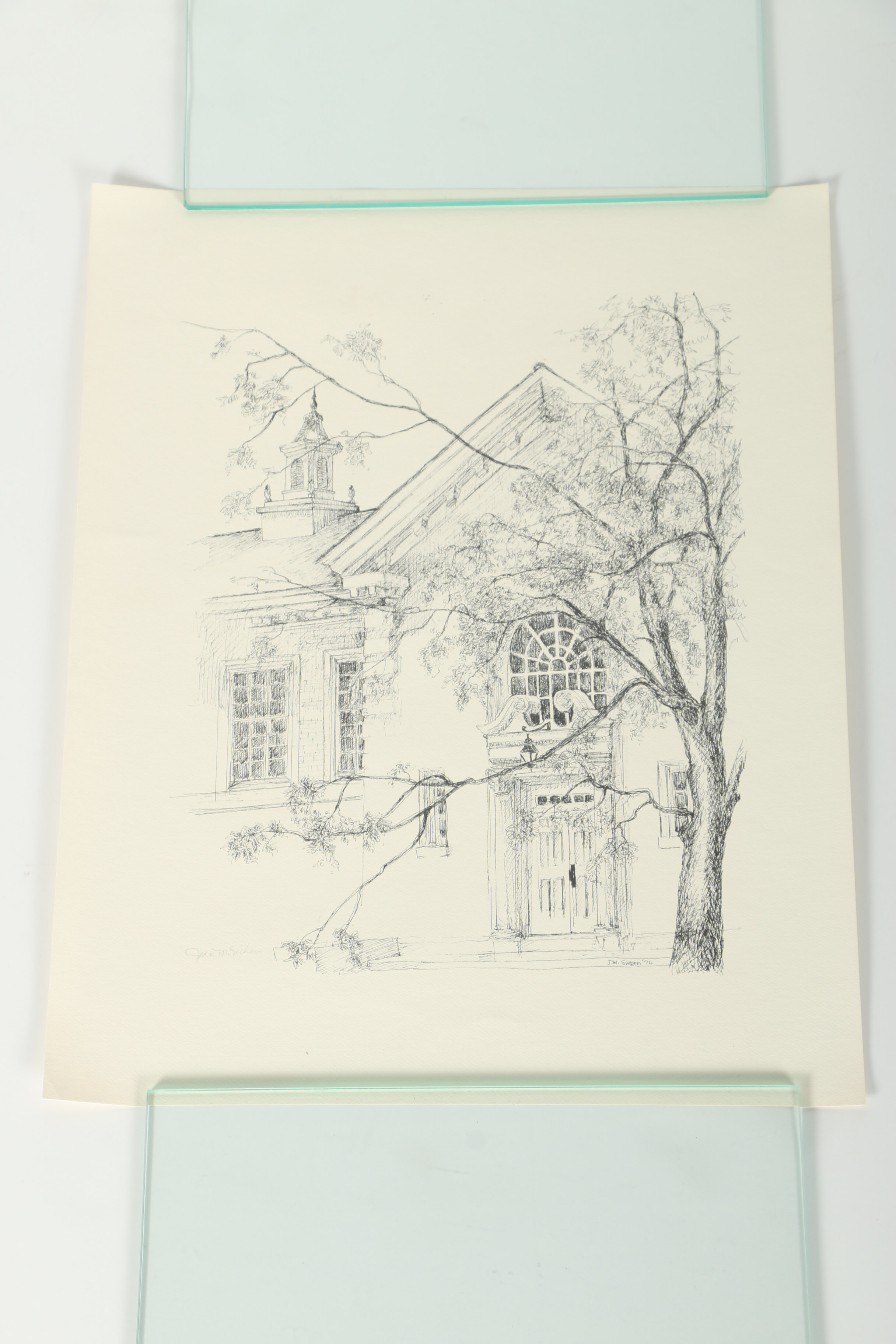 Jean M. Sieben Signed Lithographs of Shimer College