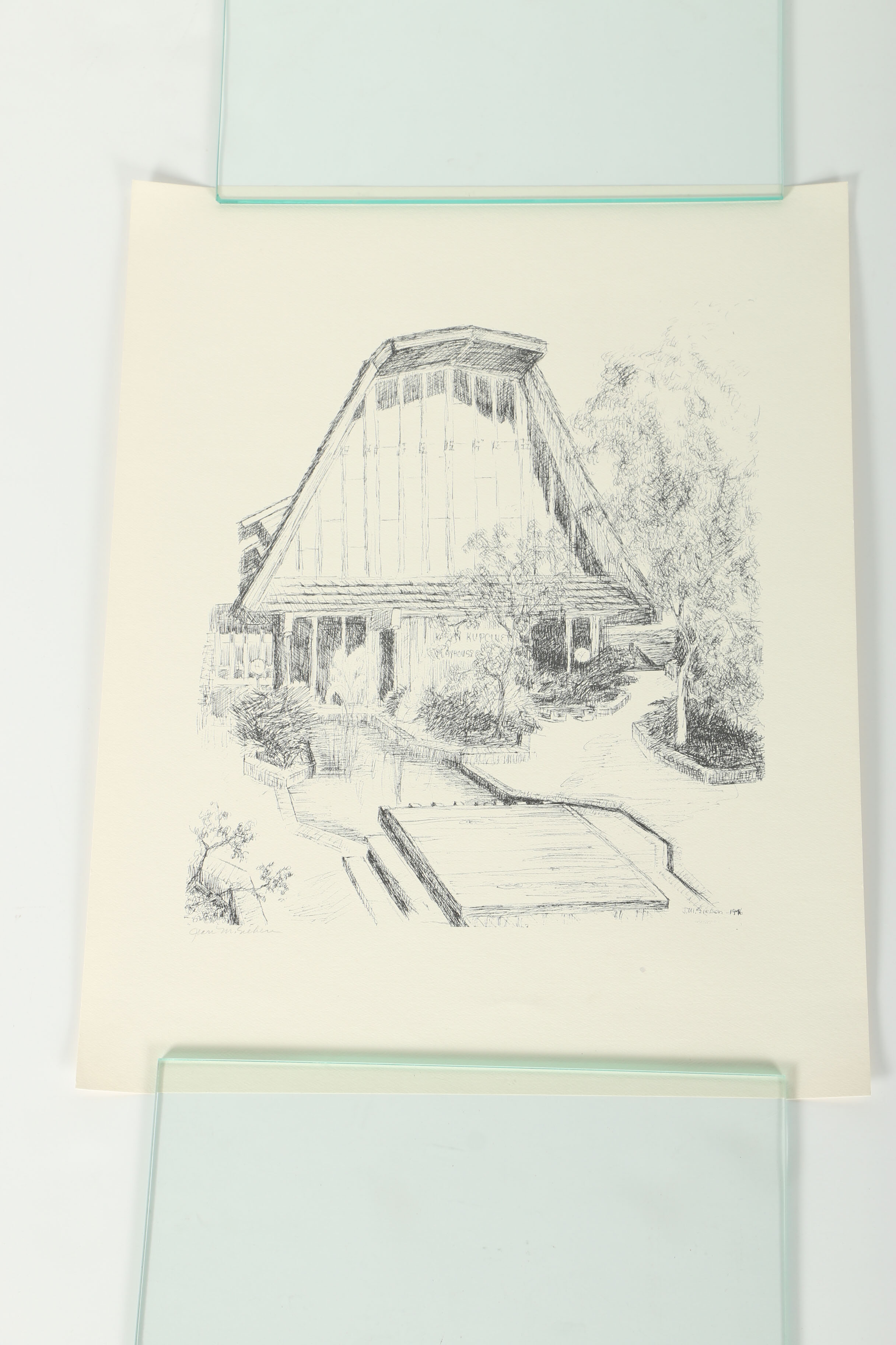 Jean M. Sieben Signed Lithographs of Shimer College