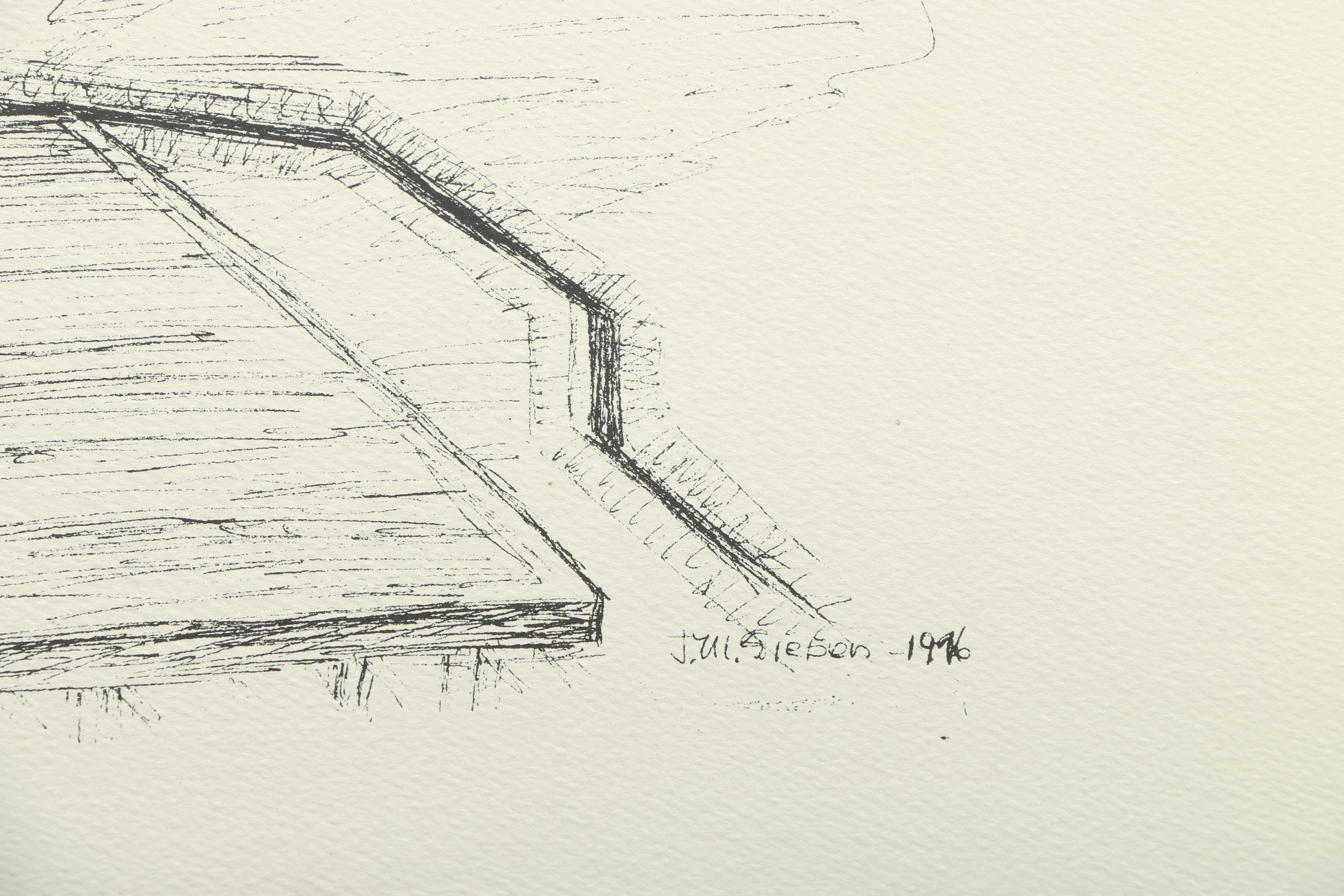 Jean M. Sieben Signed Lithographs of Shimer College