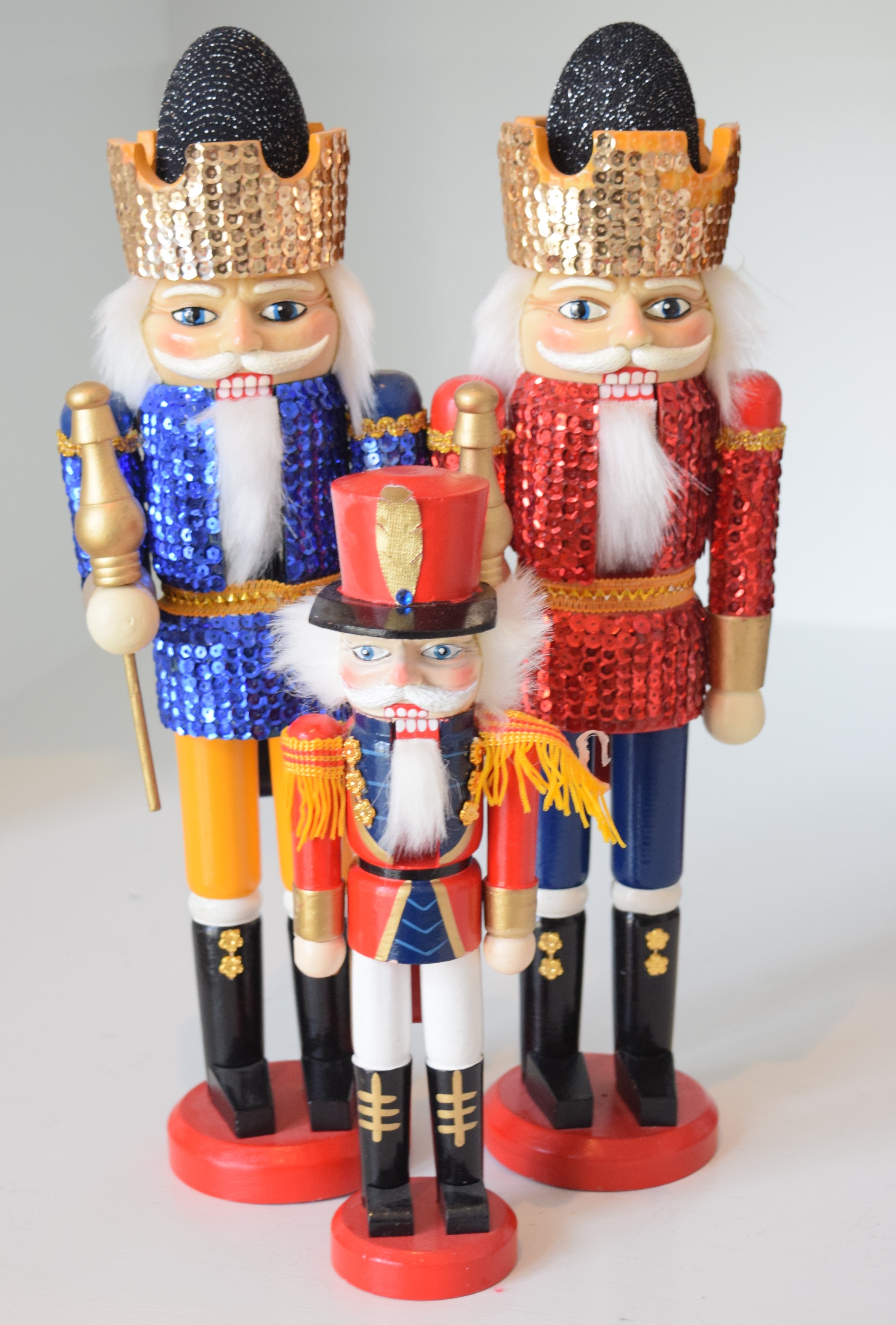 An Assortment of Sixteen Wooden Nutcrackers in Various Sizes