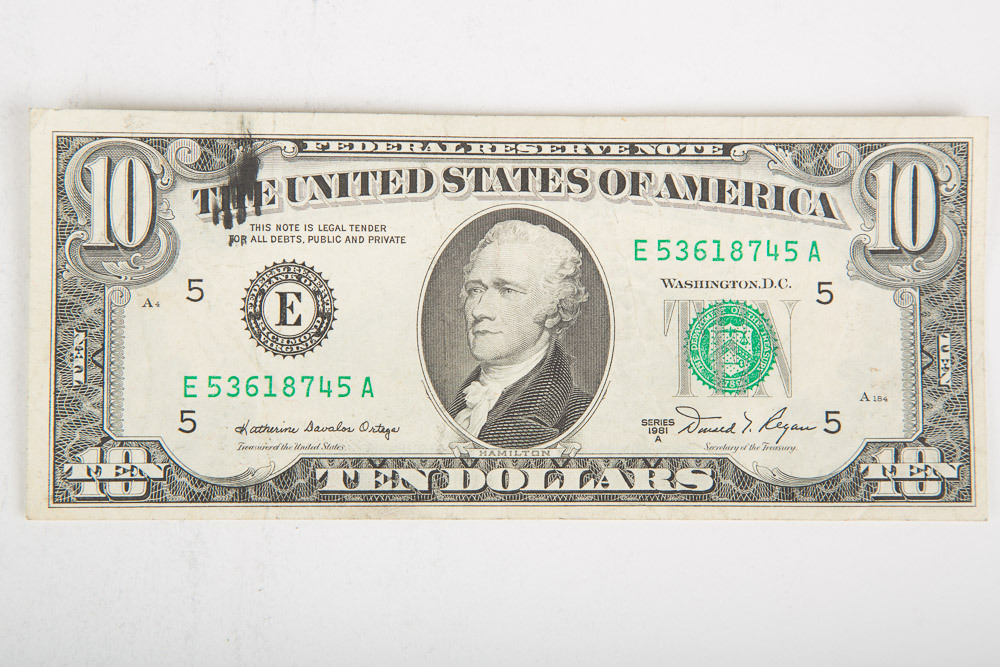 Ink Error Federal Reserve Notes