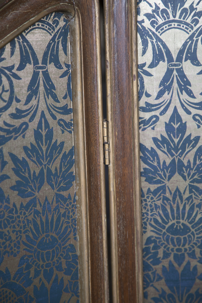 Antique Wooden Three Panel Room Divider