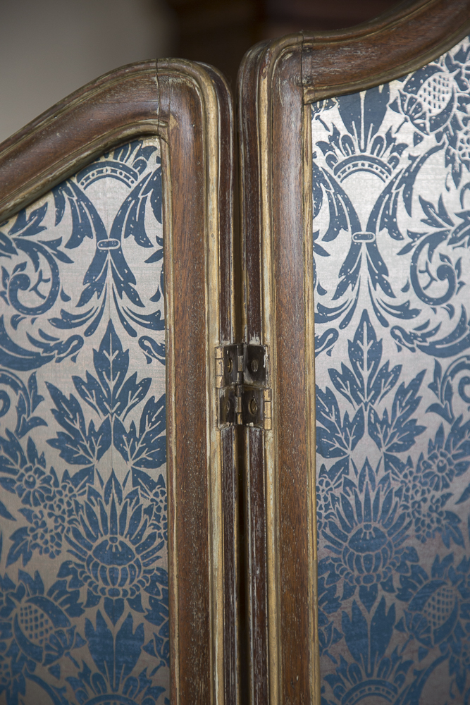 Antique Wooden Three Panel Room Divider