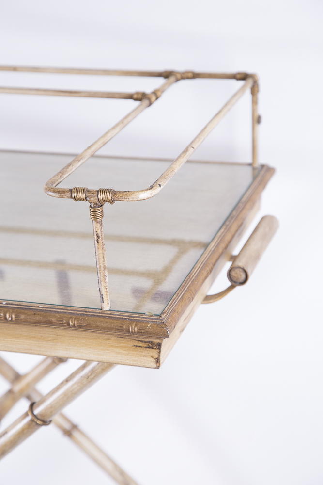 Bamboo Style Butlers Tray With Removable Rack