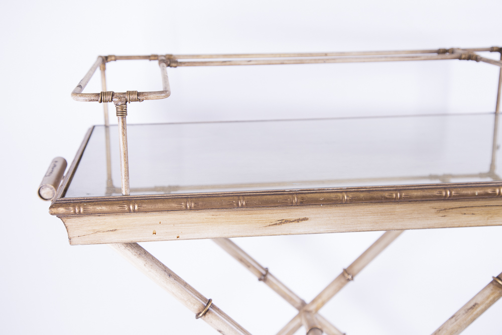 Bamboo Style Butlers Tray With Removable Rack