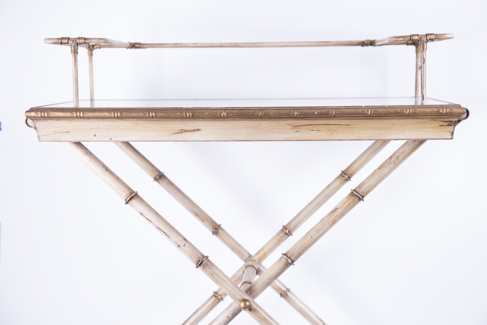 Bamboo Style Butlers Tray With Removable Rack