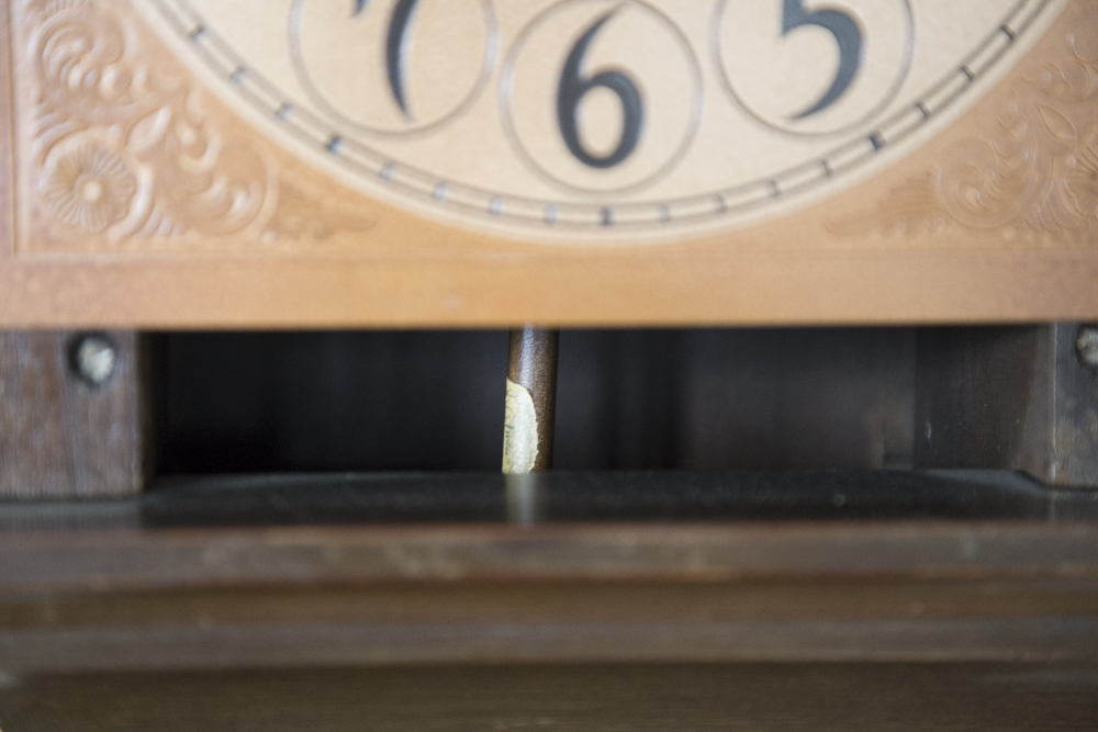 Vintage Mahogany Grandfather Clock By Colonial Manufacturing