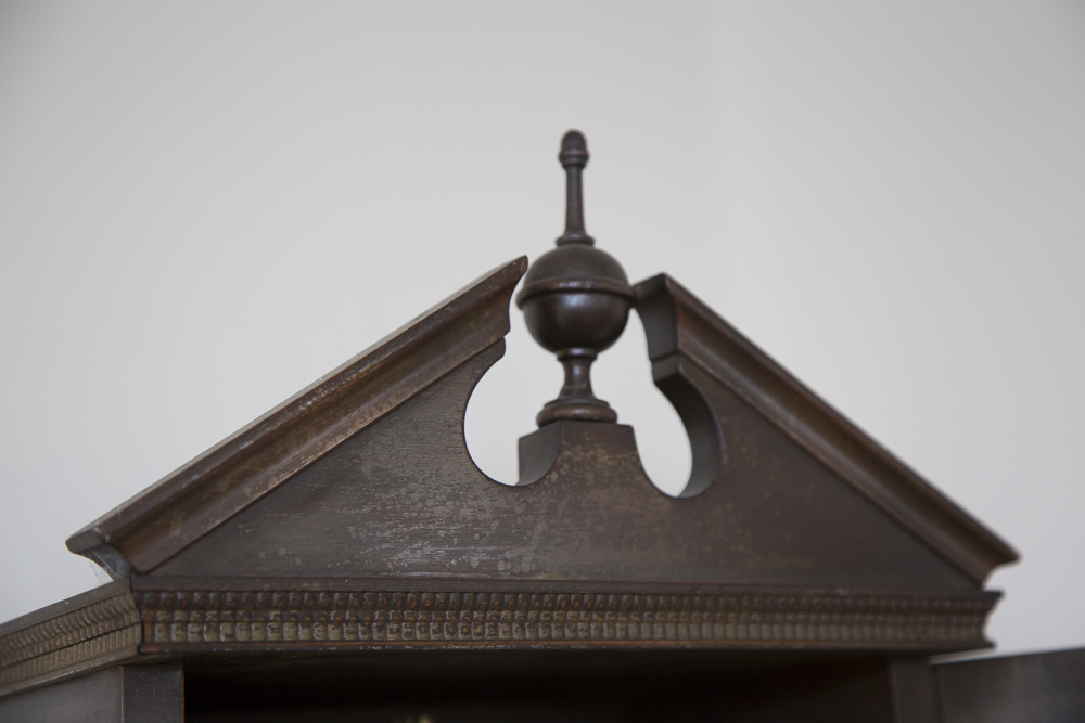 Vintage Mahogany Grandfather Clock By Colonial Manufacturing