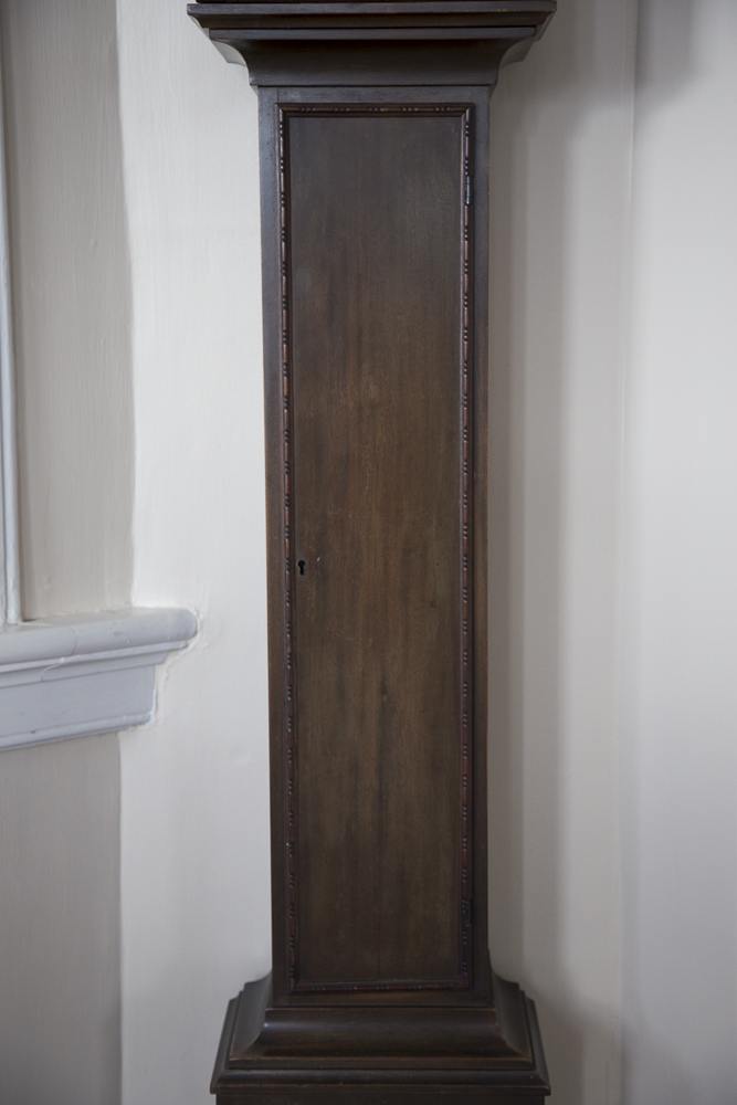 Vintage Mahogany Grandfather Clock By Colonial Manufacturing