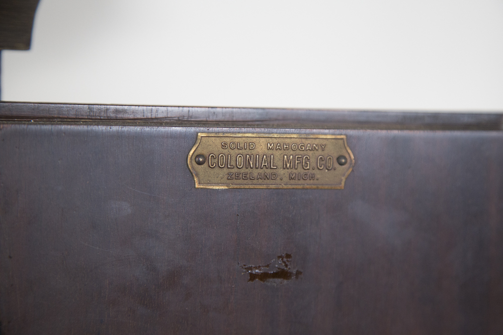 Vintage Mahogany Grandfather Clock By Colonial Manufacturing