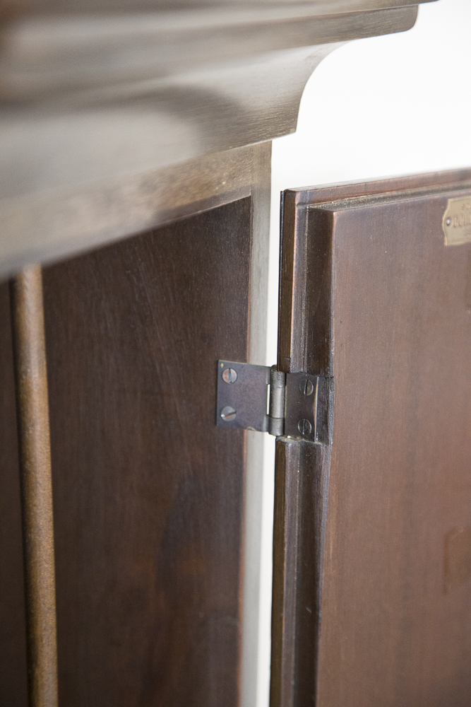 Vintage Mahogany Grandfather Clock By Colonial Manufacturing