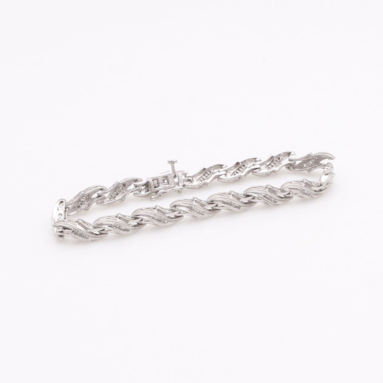 Sterling Silver Diamond Bracelet