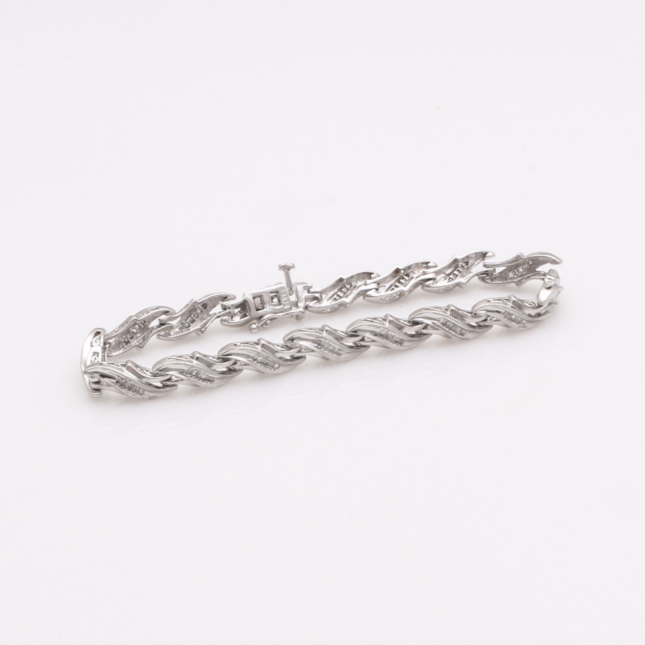 Sterling Silver Diamond Bracelet