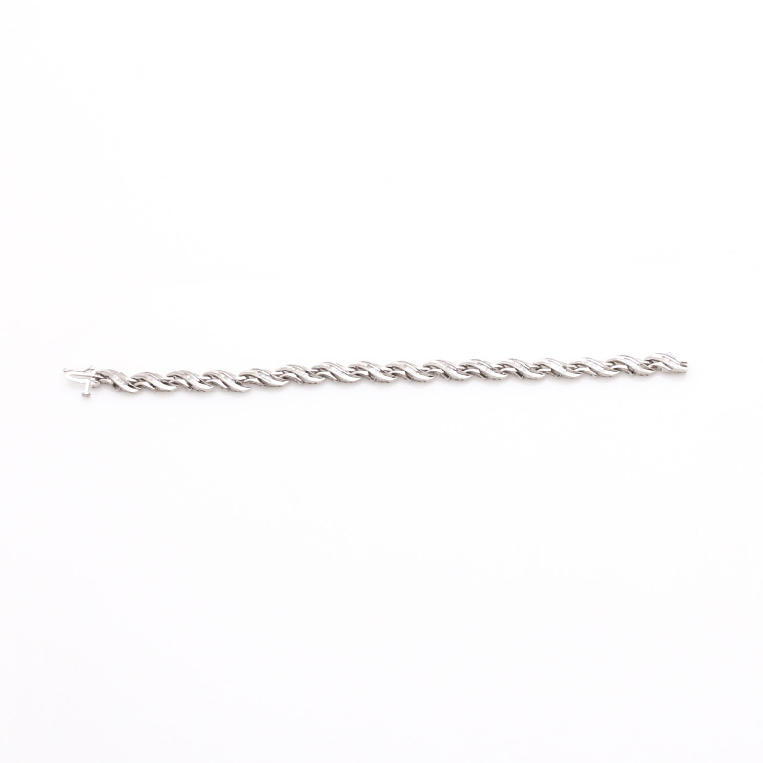 Sterling Silver Diamond Bracelet
