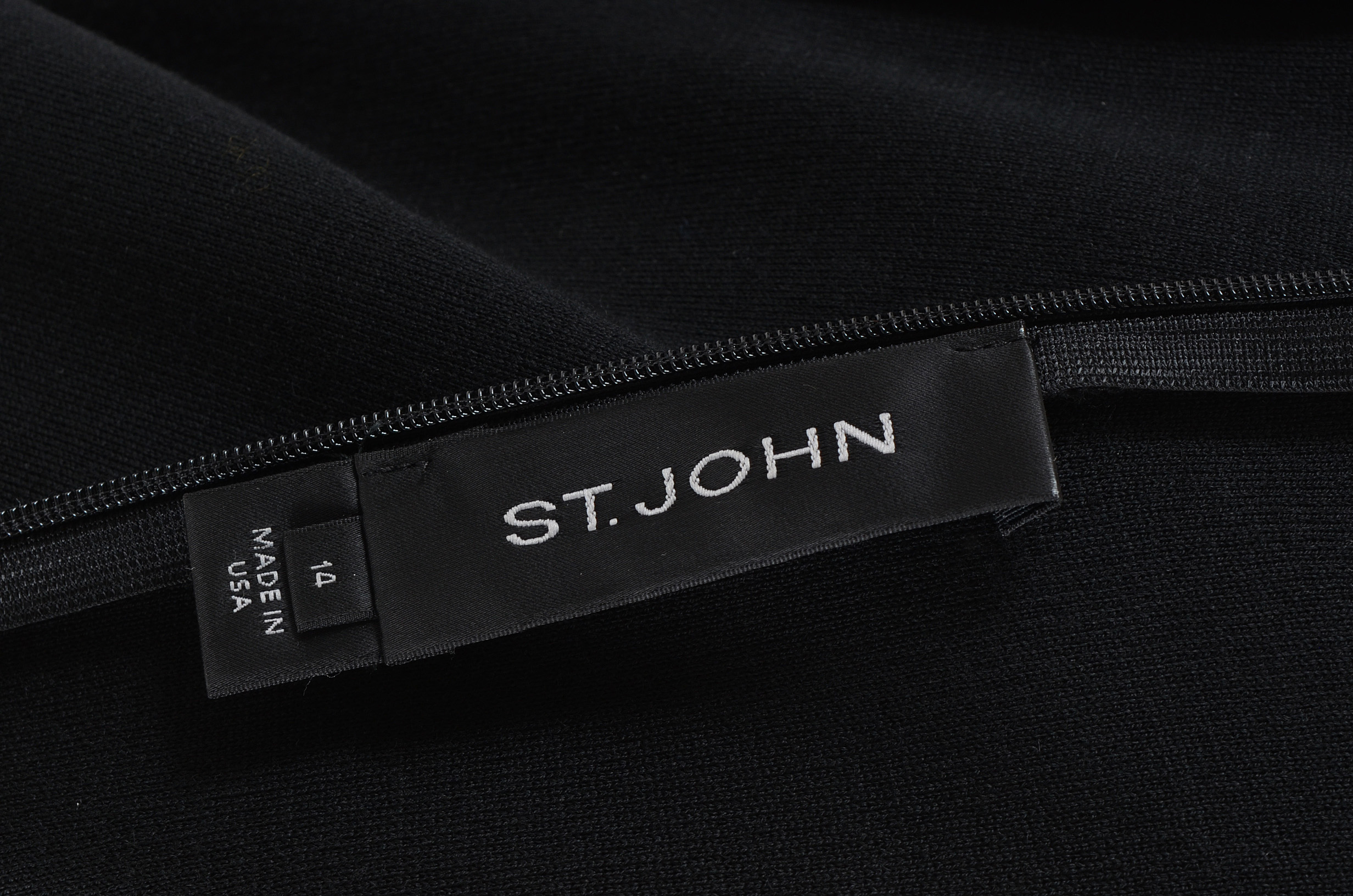 St. John Leather Trimmed Dress